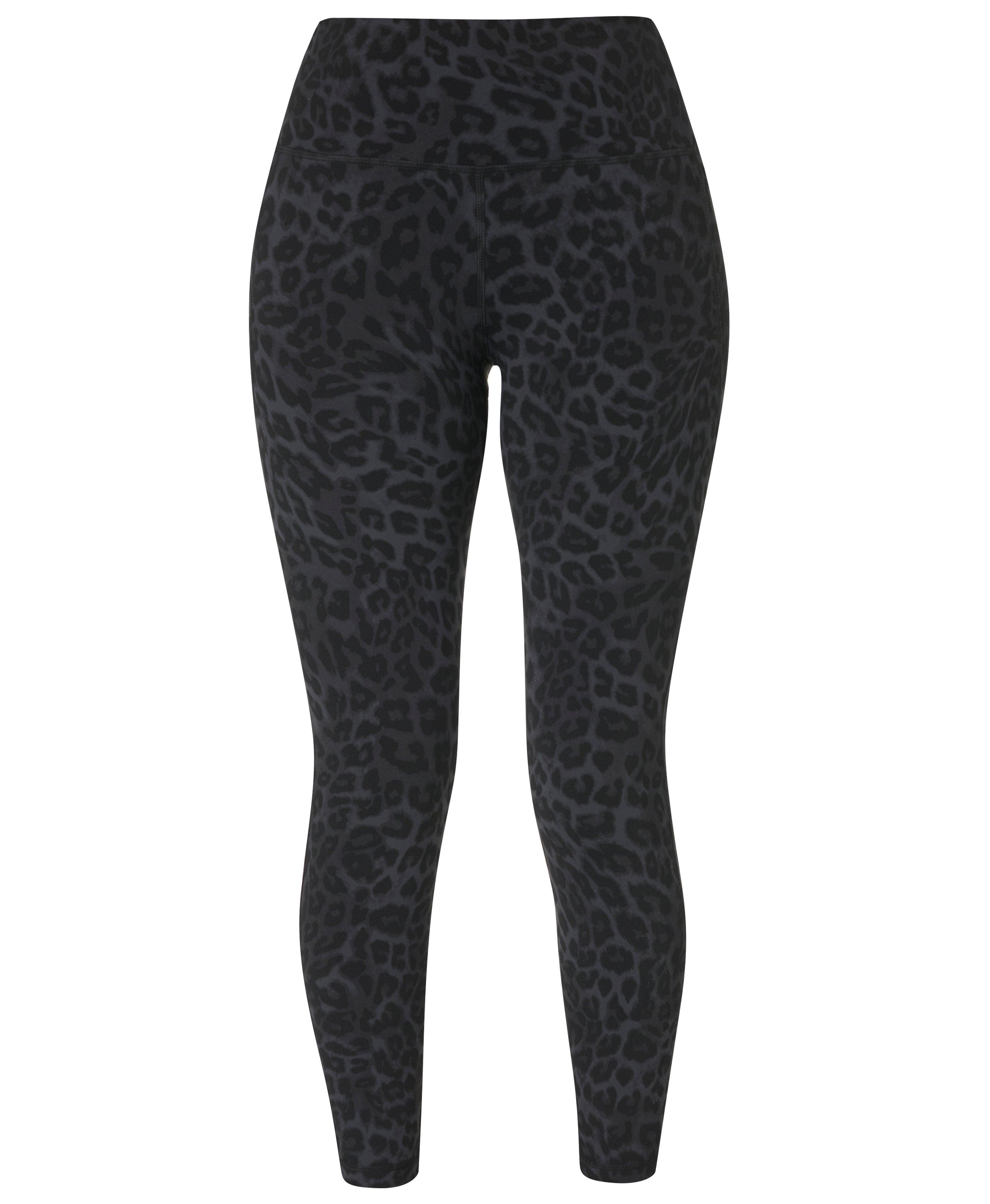 Ultimate Studio 7/8 Yoga Leggings - Black Leopard Skin Print - 7/8 Length