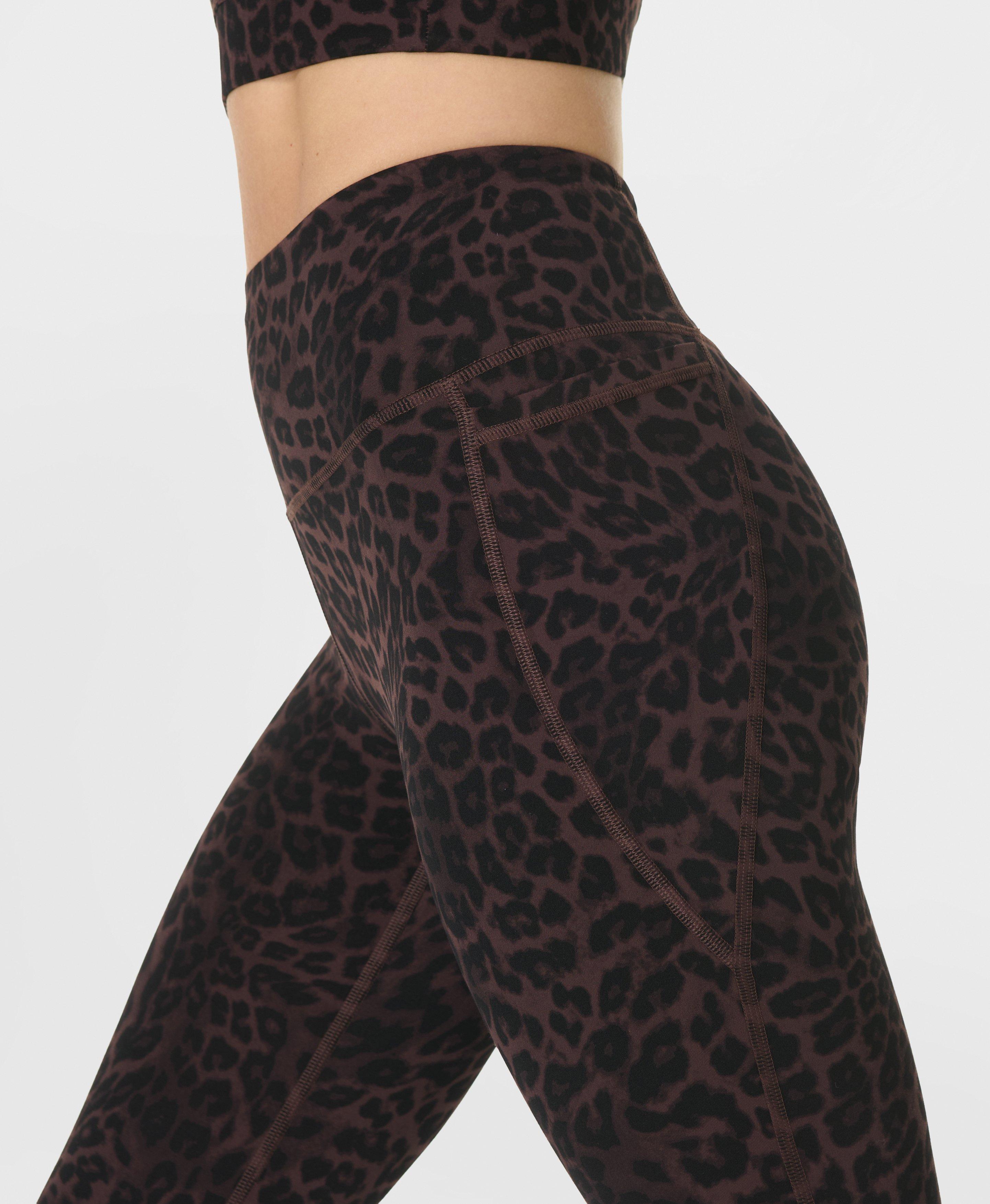 Ultimate Studio 7/8 Yoga Leggings - Brown Leopard Skin Print - 7/8 Length