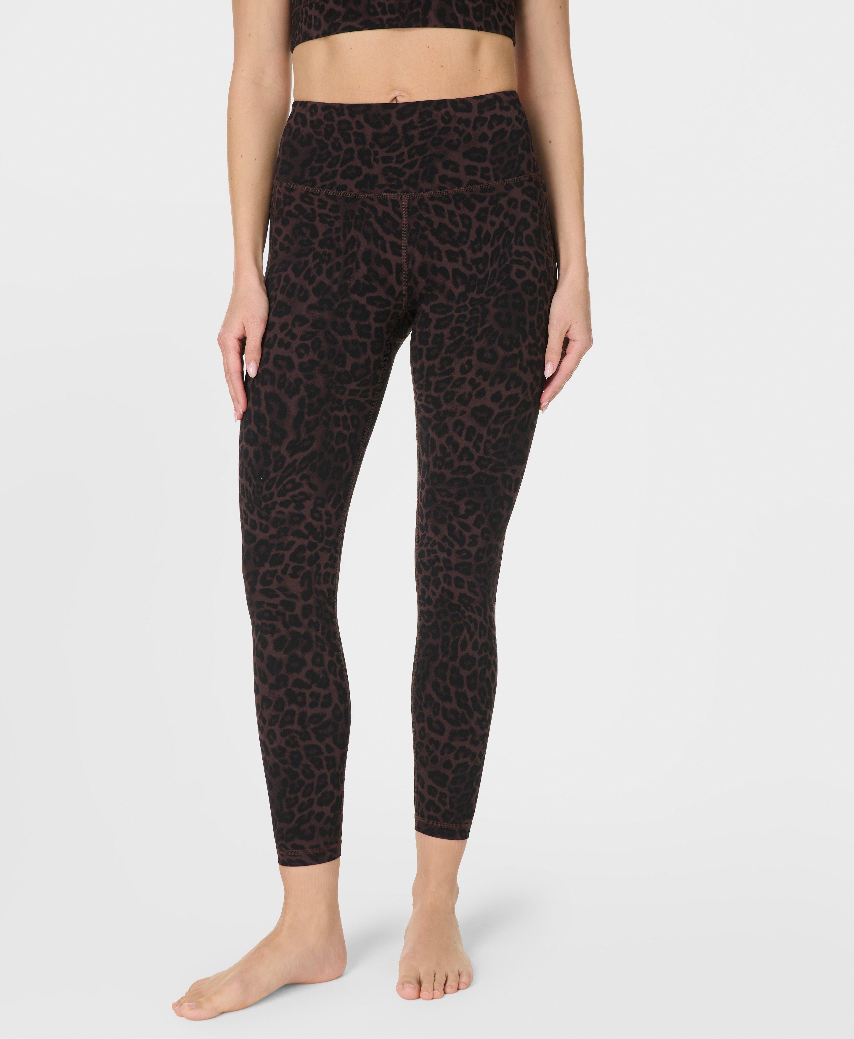 Ultimate Studio 7/8 Yoga Leggings - Brown Leopard Skin Print - 7/8 Length