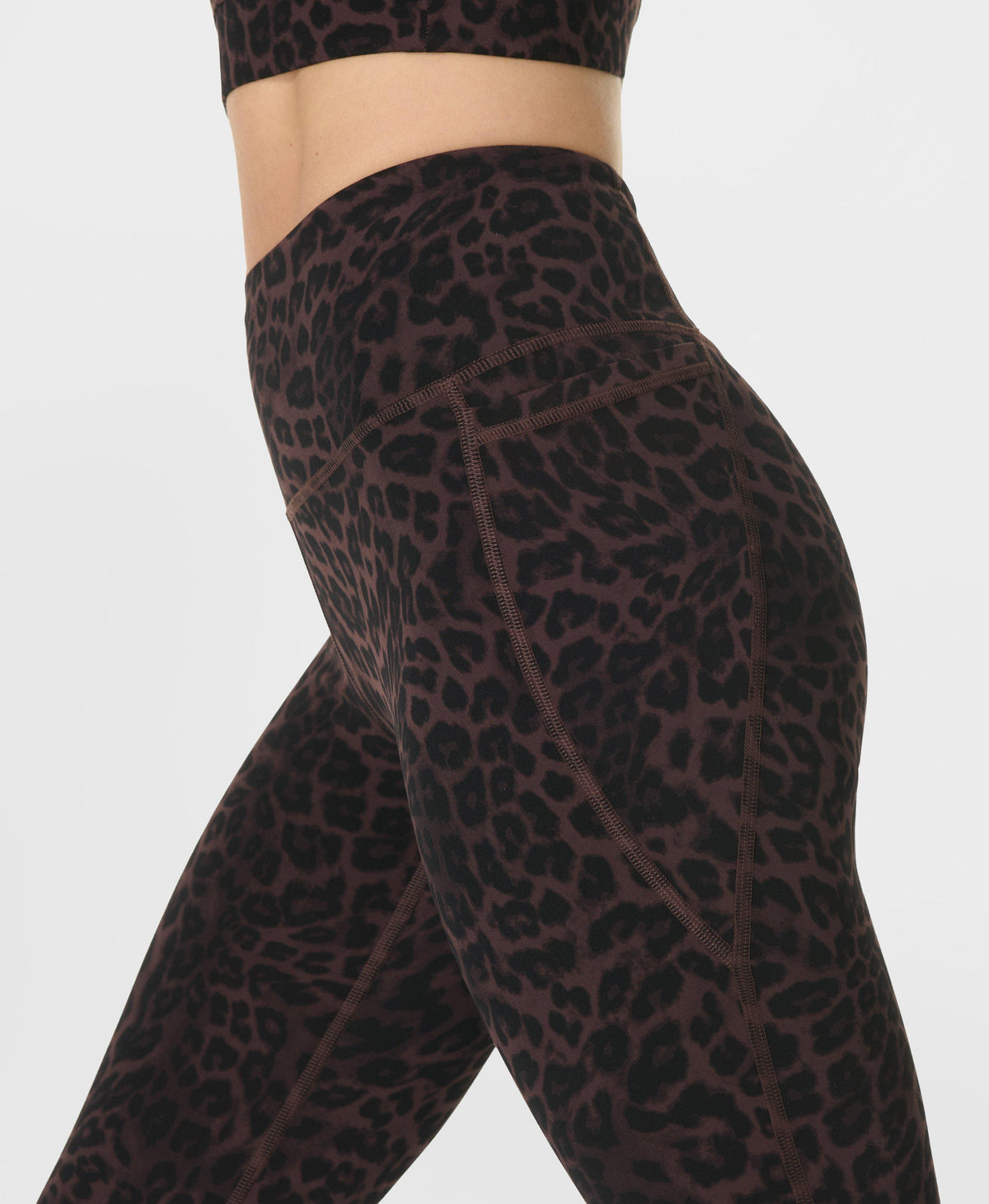 Ultimate Studio 7/8 Yoga Leggings - Brown Leopard Skin Print - 7/8 Length