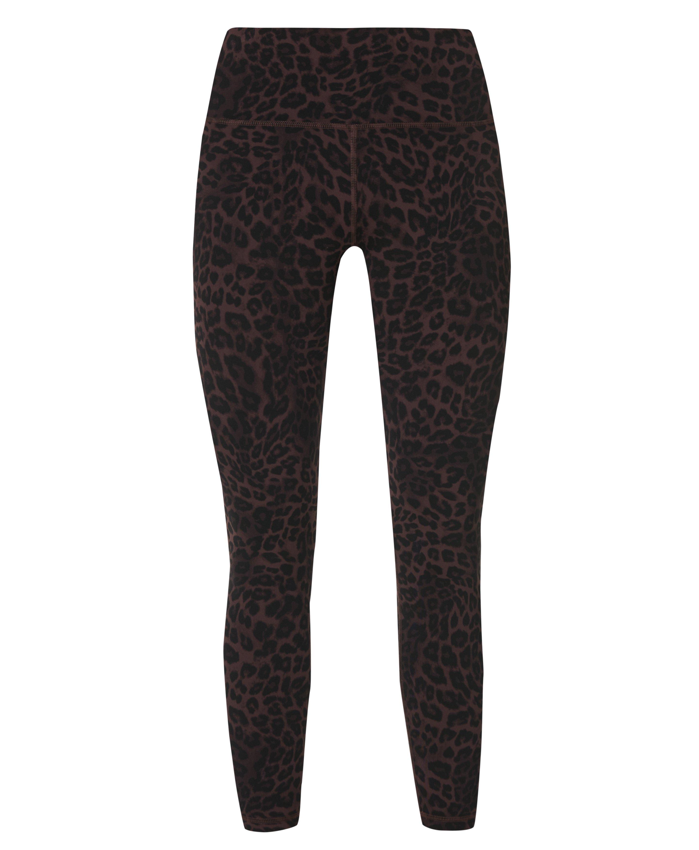 Ultimate Studio Yoga Leggings - Brown Leopard Skin Print - Full Length