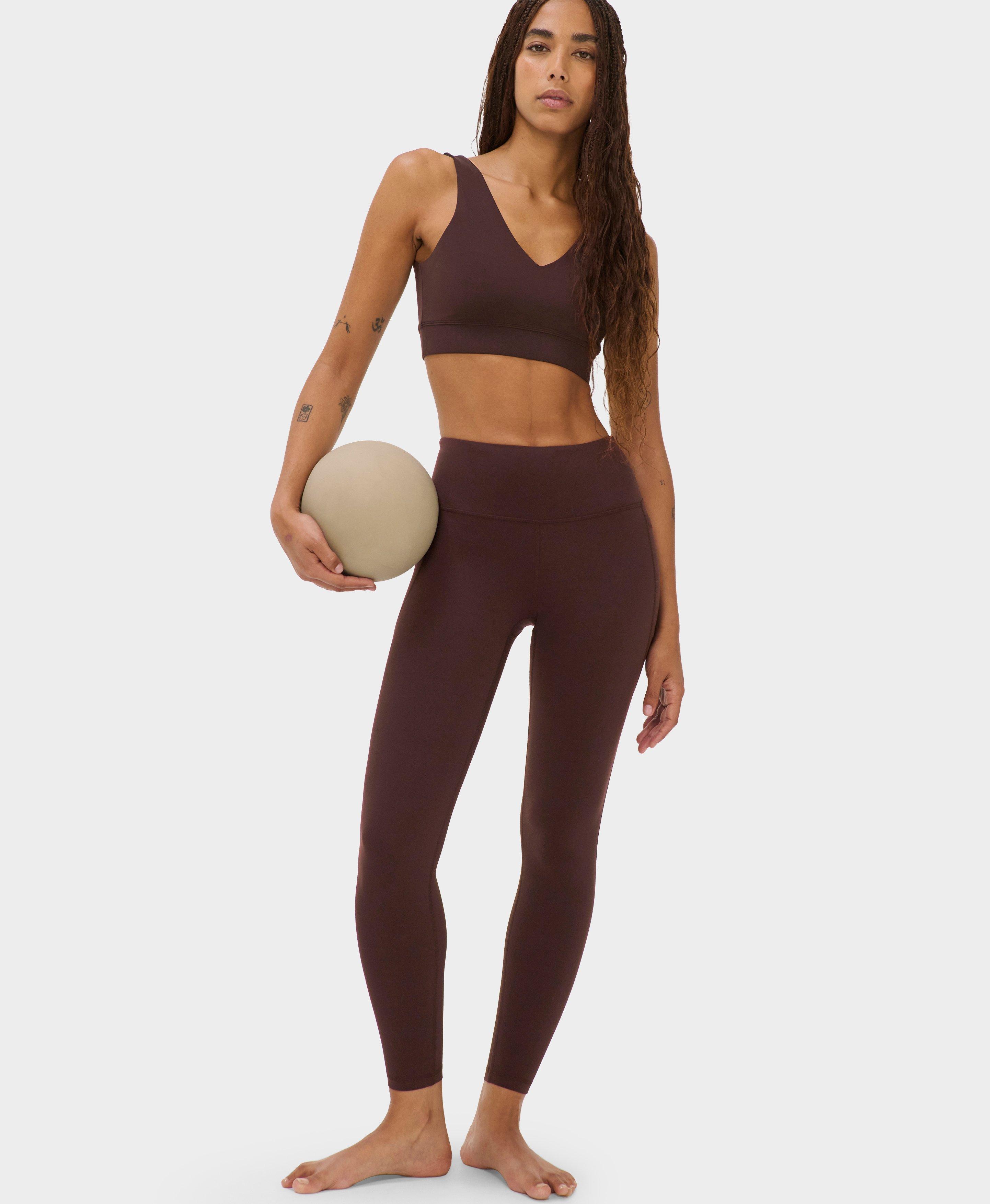 Ultimate Studio 7/8 Yoga Leggings - Espresso Brown - 7/8 Length
