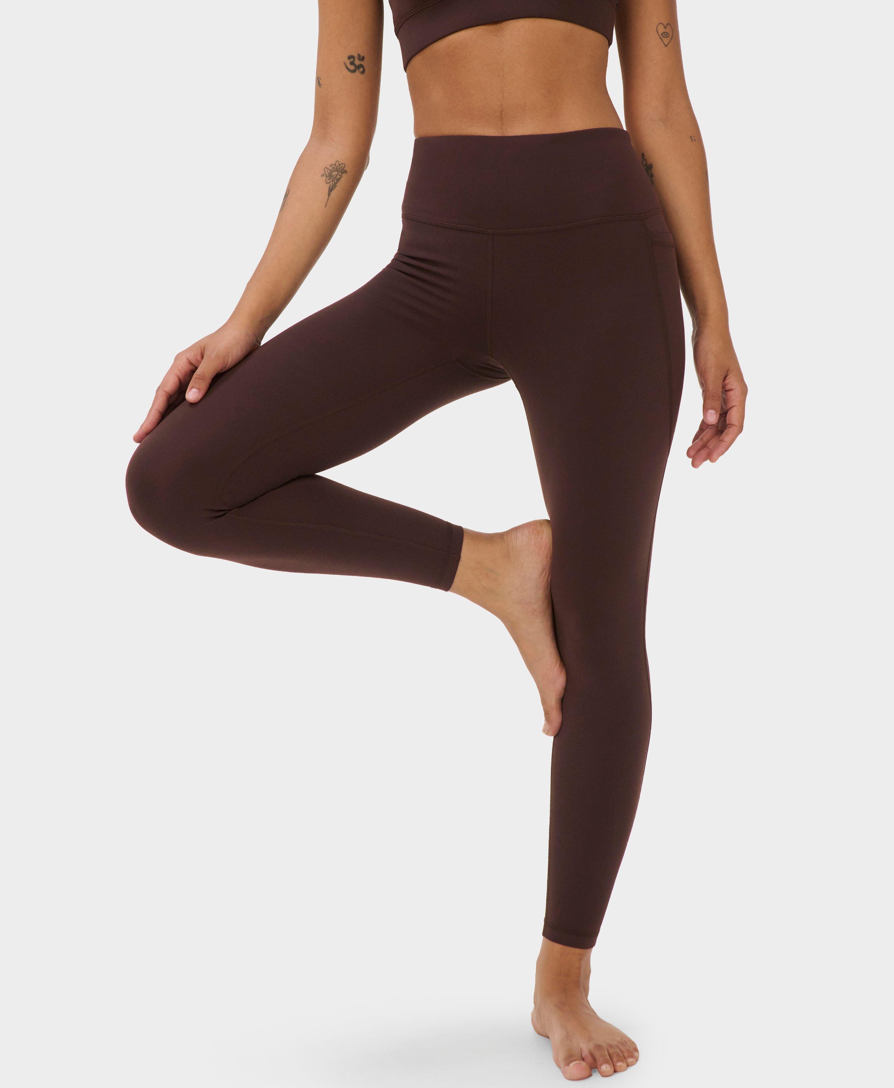 Ultimate Studio 7/8 Yoga Leggings - Espresso Brown - 7/8 Length