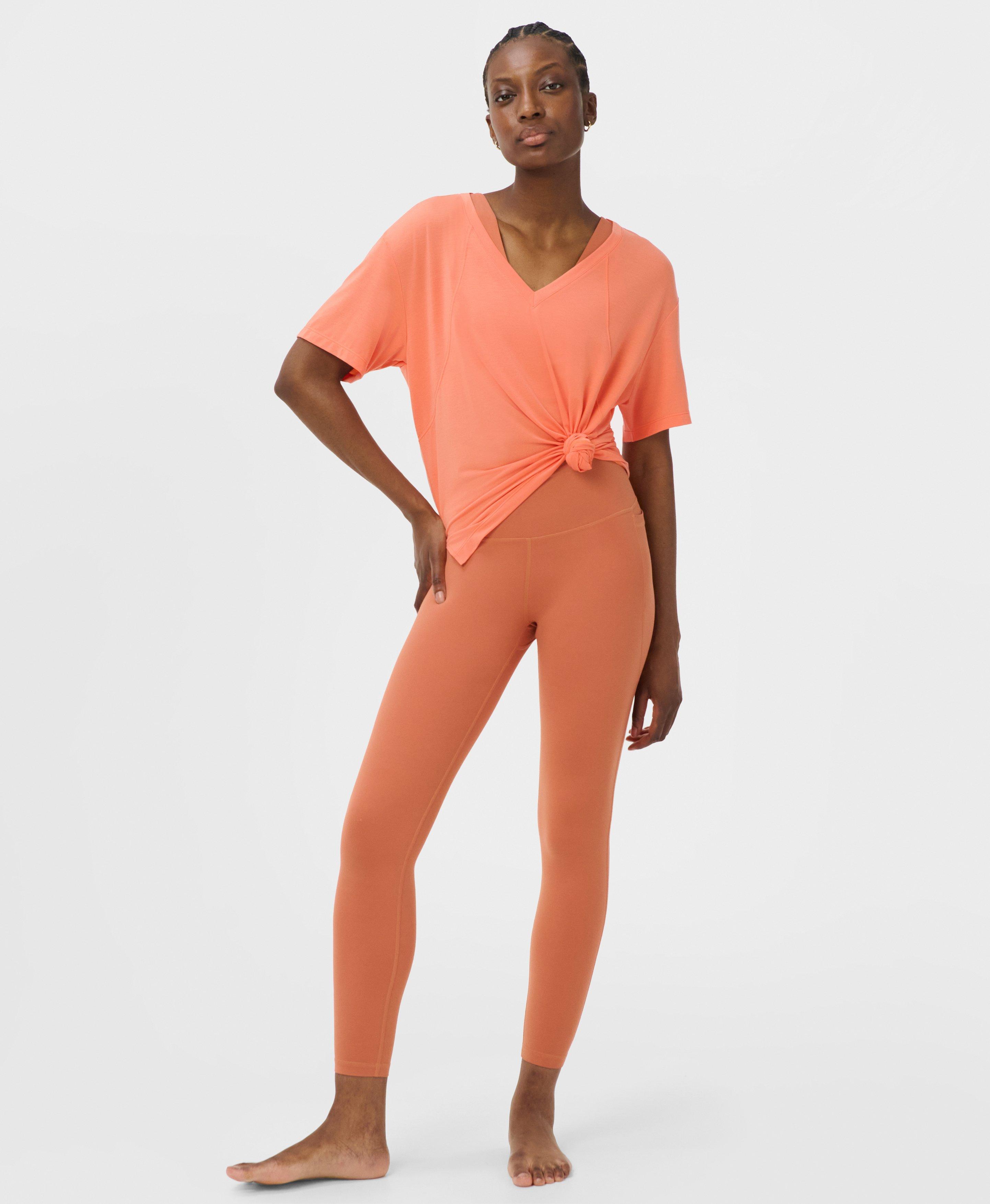 Ultimate Studio 7/8 Yoga Leggings - Soft Tuscan Orange - 7/8 Length