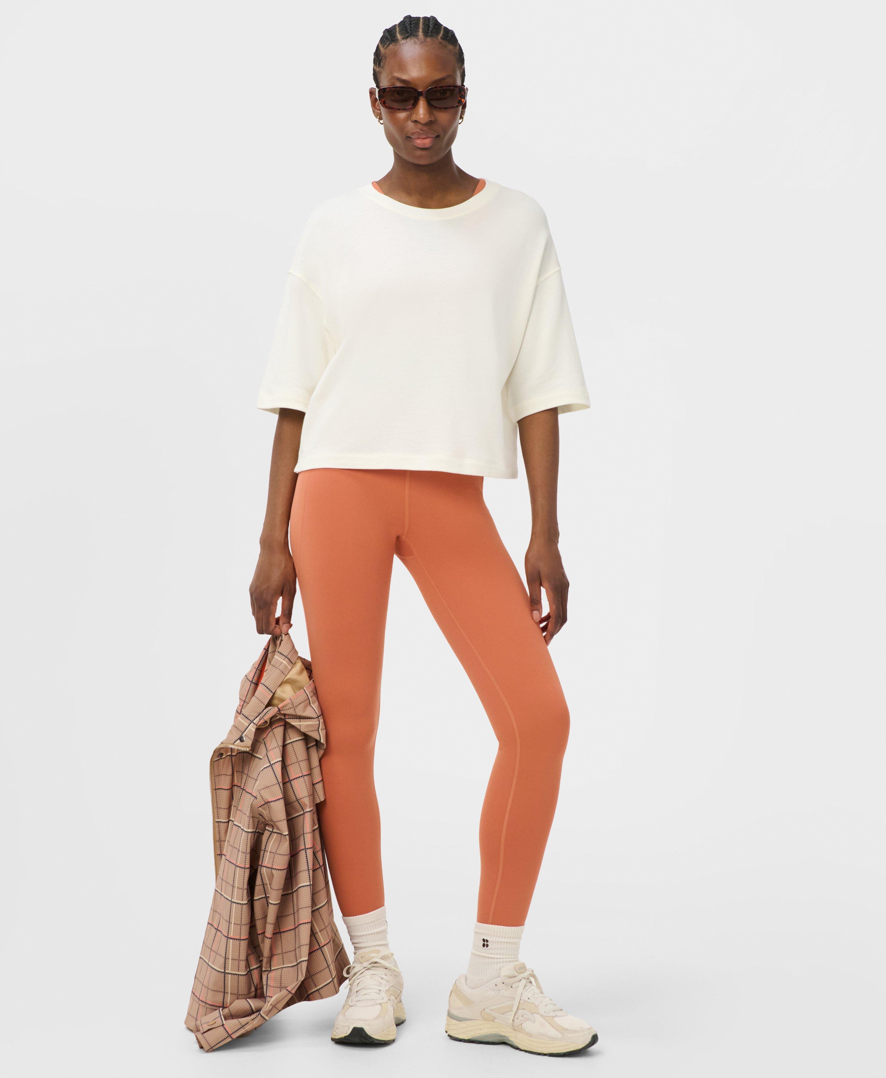 Ultimate Studio Yoga Leggings - Soft Tuscan Orange - Full Length