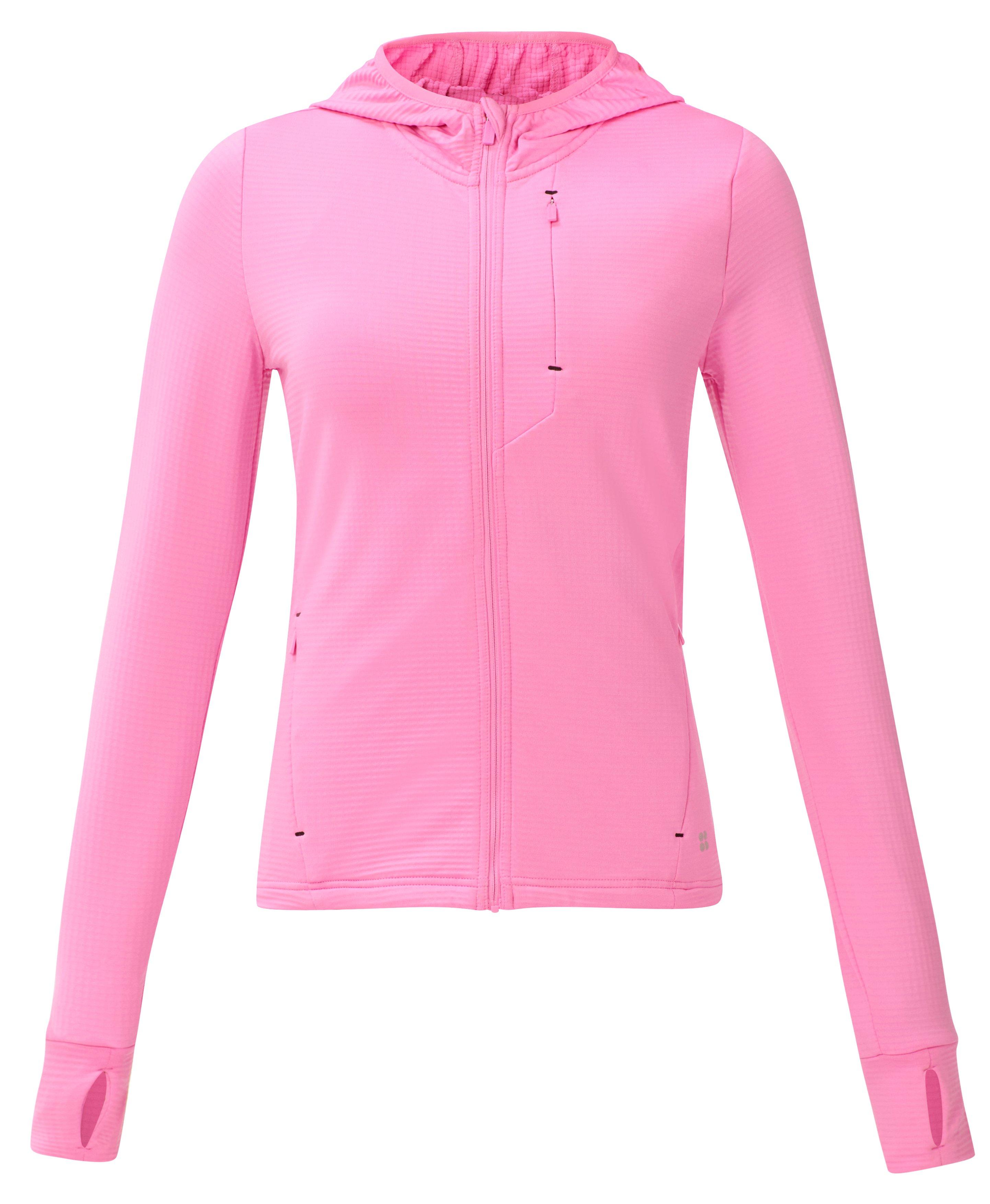 Textured Track Zip Up - Guava Pink