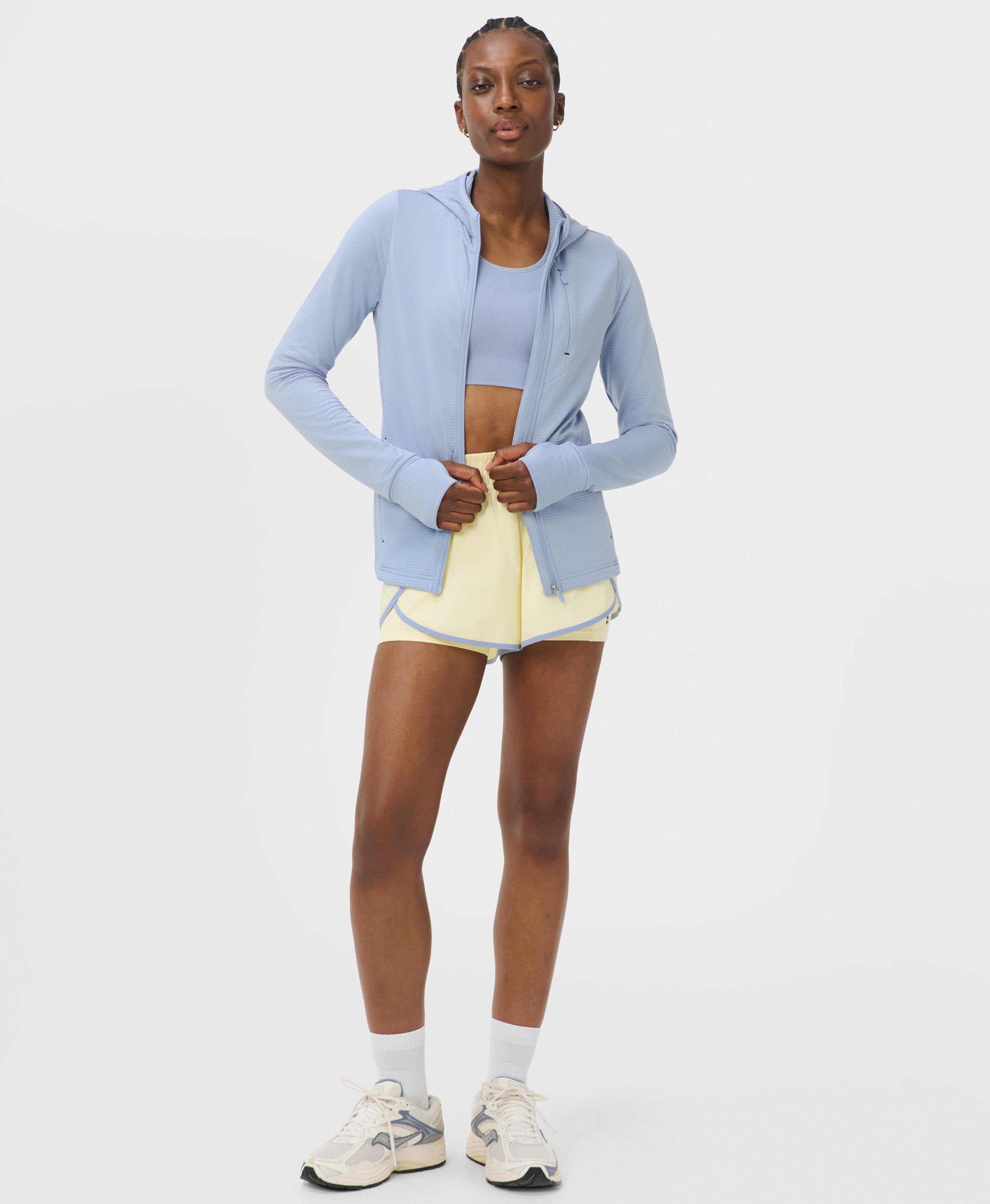Textured Track Zip Up - Laguna Blue