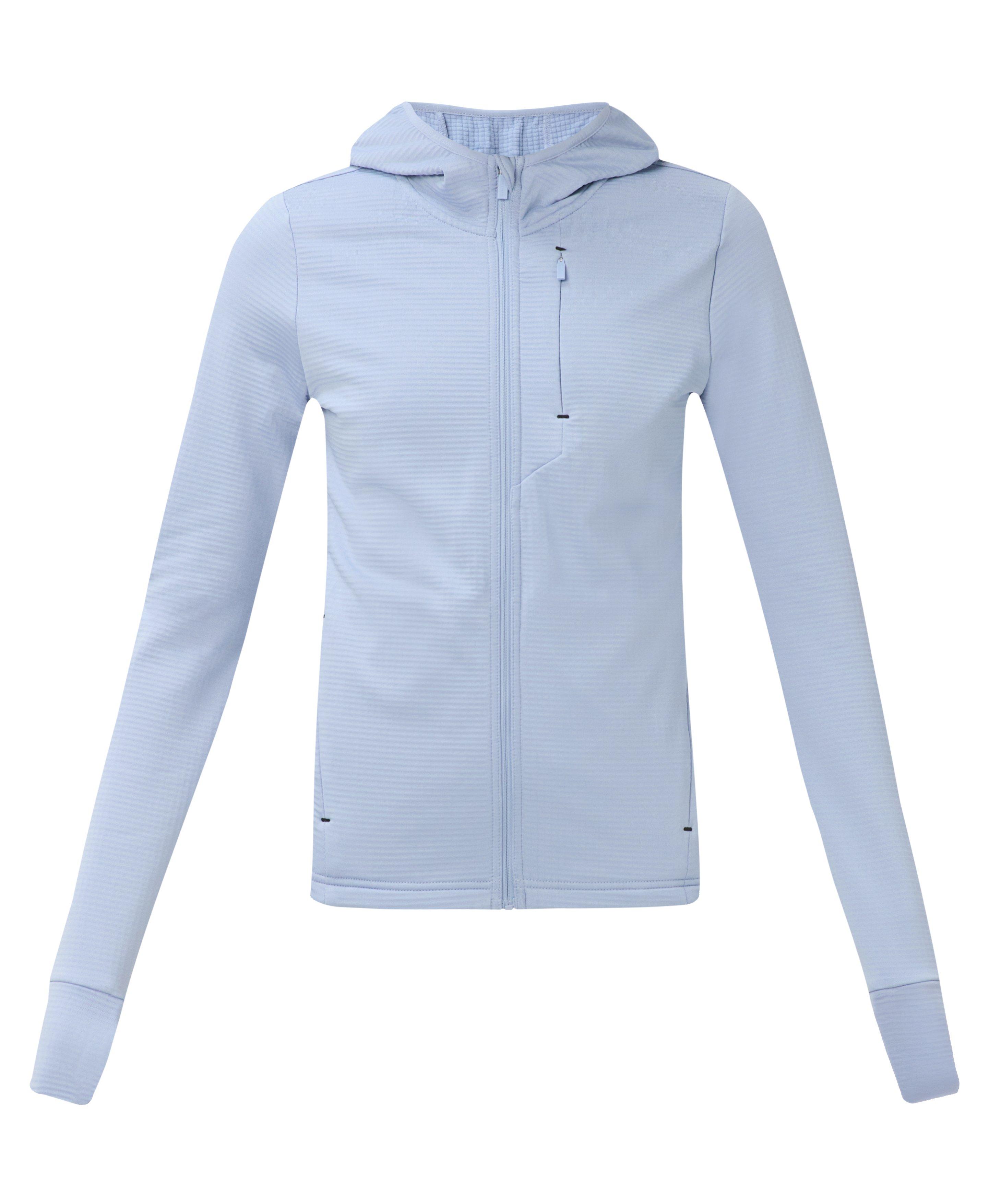 Textured Track Zip Up - Laguna Blue