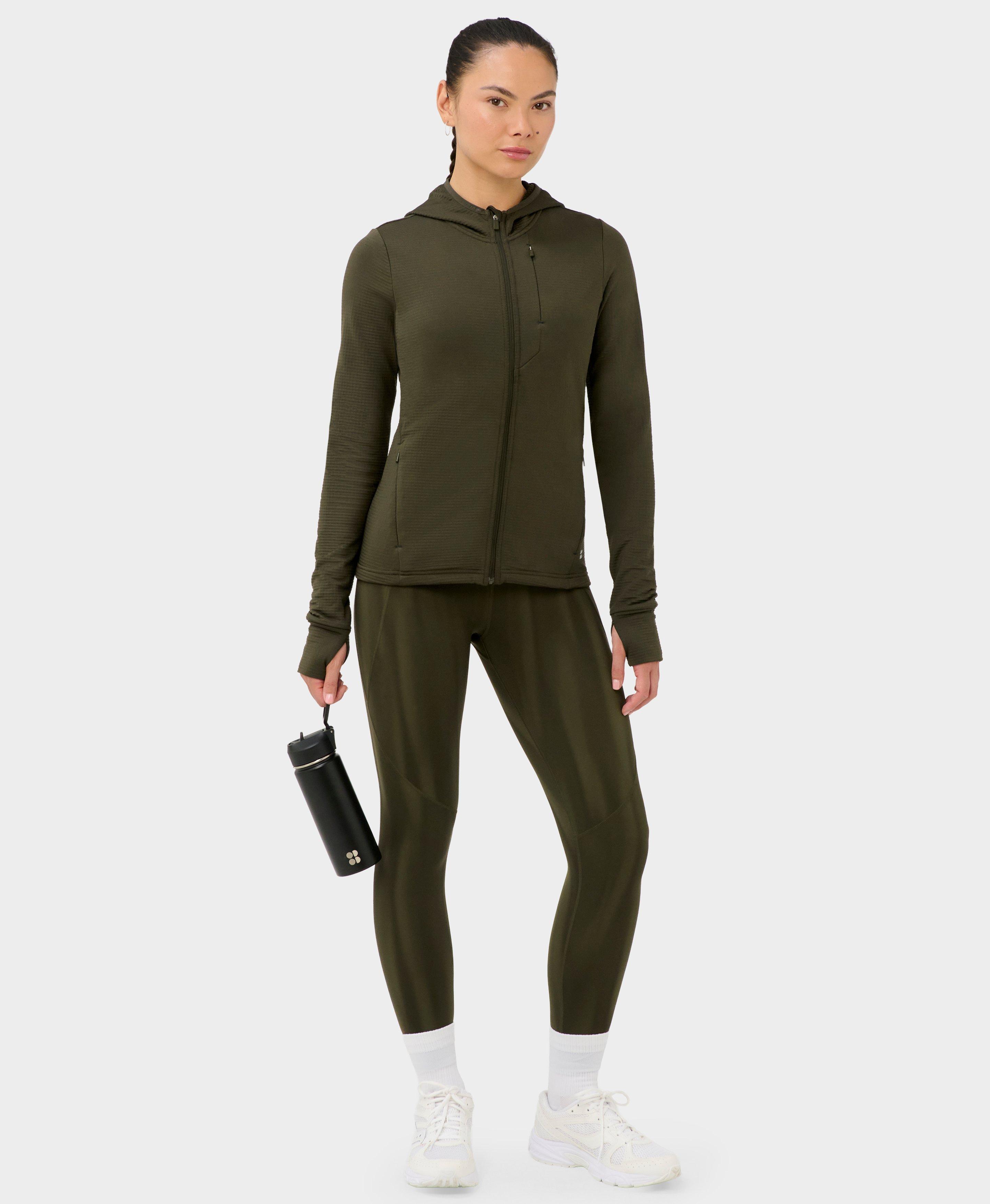 Textured Track Zip Up - Nori Green