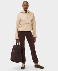 Power Cuffed Leggings - Espresso Brown - Full Length