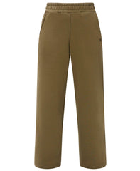 Brushed Wide Leg Pants - Khaki Brown