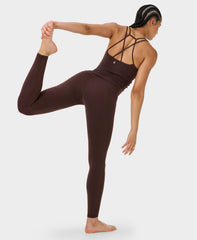 Ultimate Studio Strappy Back Bra Tank Top - Espresso Brown