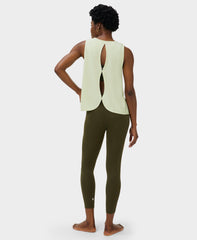 Soft Flow Studio Keyhole Back Tank Top - Pastel Green
