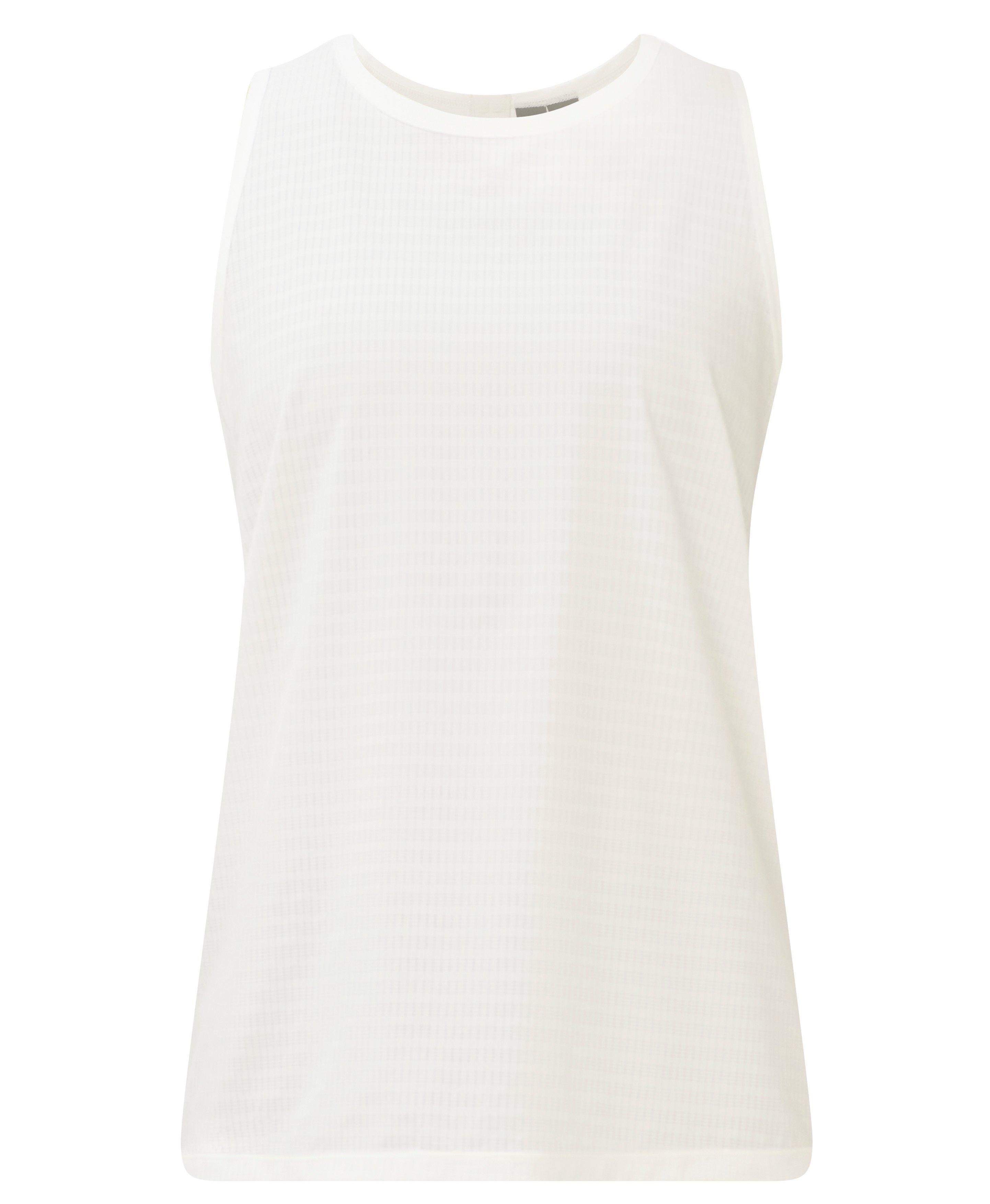 Ultimate Sneaker Perforated Split Back Tank - Lily White