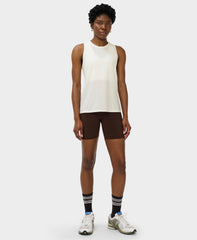Ultimate Sneaker Perforated Split Back Tank - Lily White