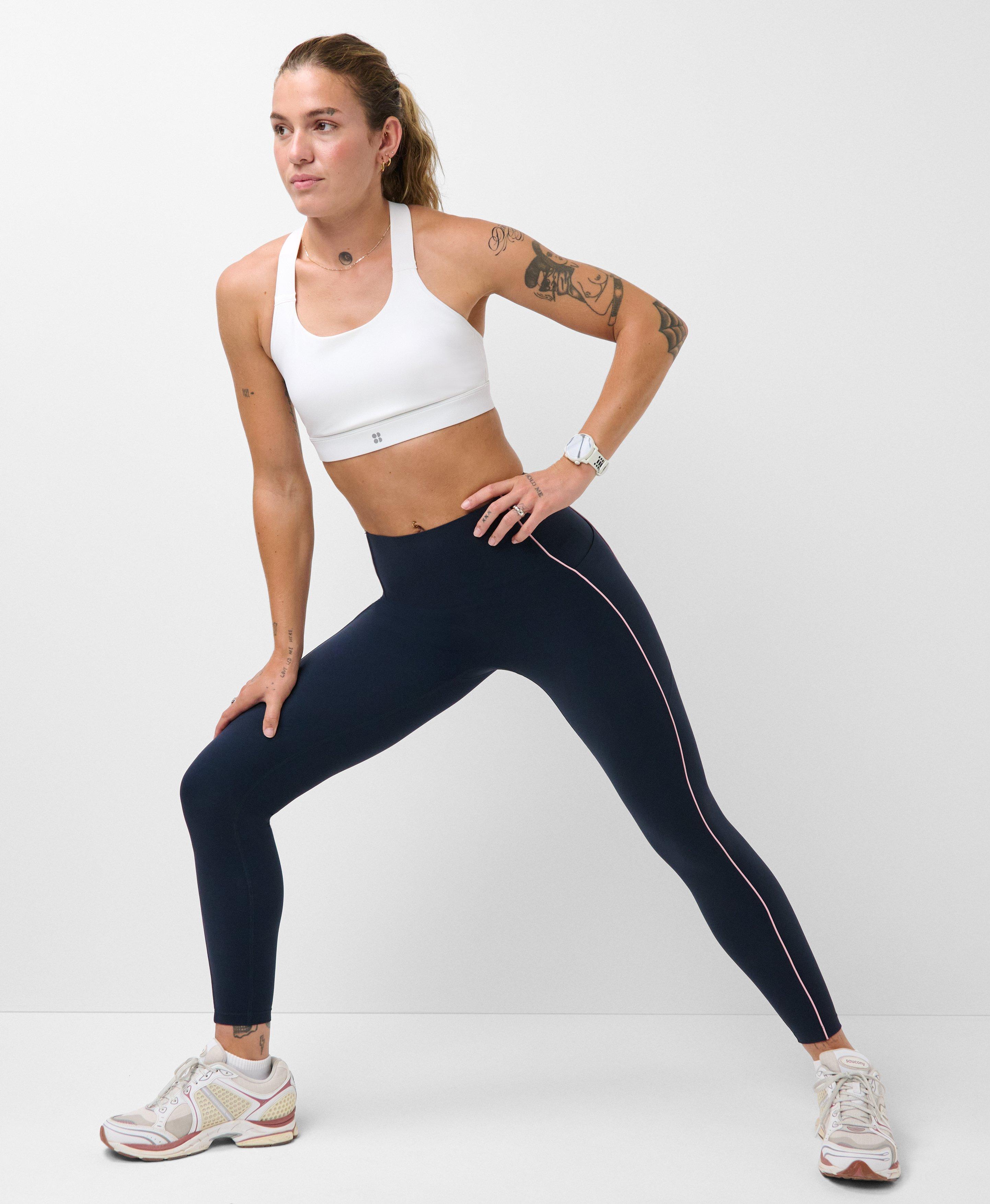 Power UltraSculpt Piping Leggings - French Navy Blue - Full Length