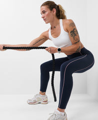 Power UltraSculpt Piping Leggings - French Navy Blue - Full Length