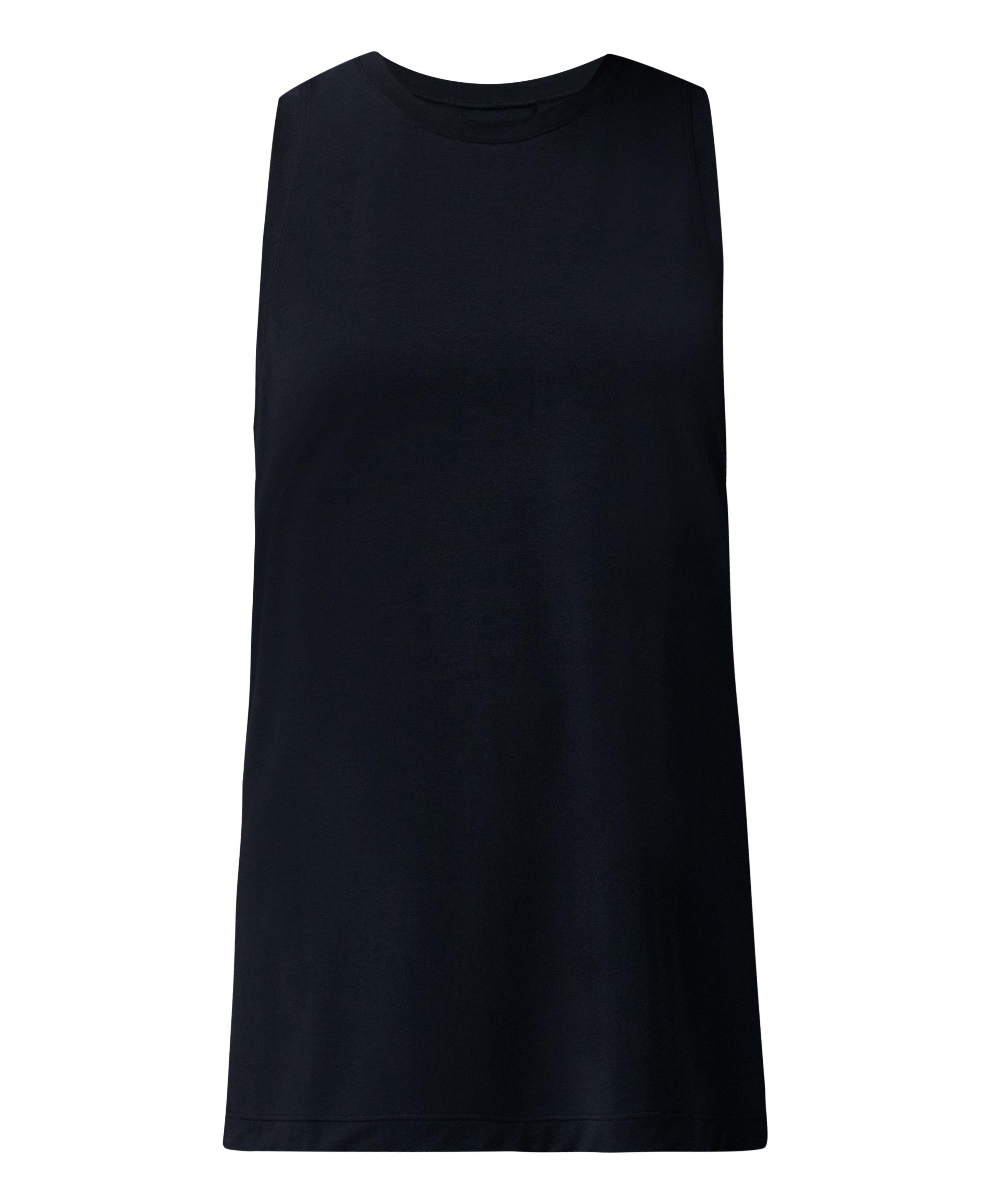 Soft Flow Studio Longline Tank Top - Black