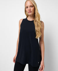 Soft Flow Studio Longline Tank Top - Black
