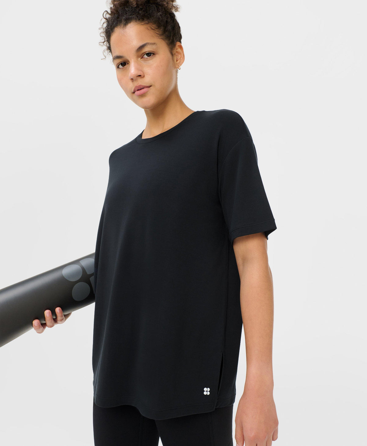 Soft Flow Studio Longline Tee - Black