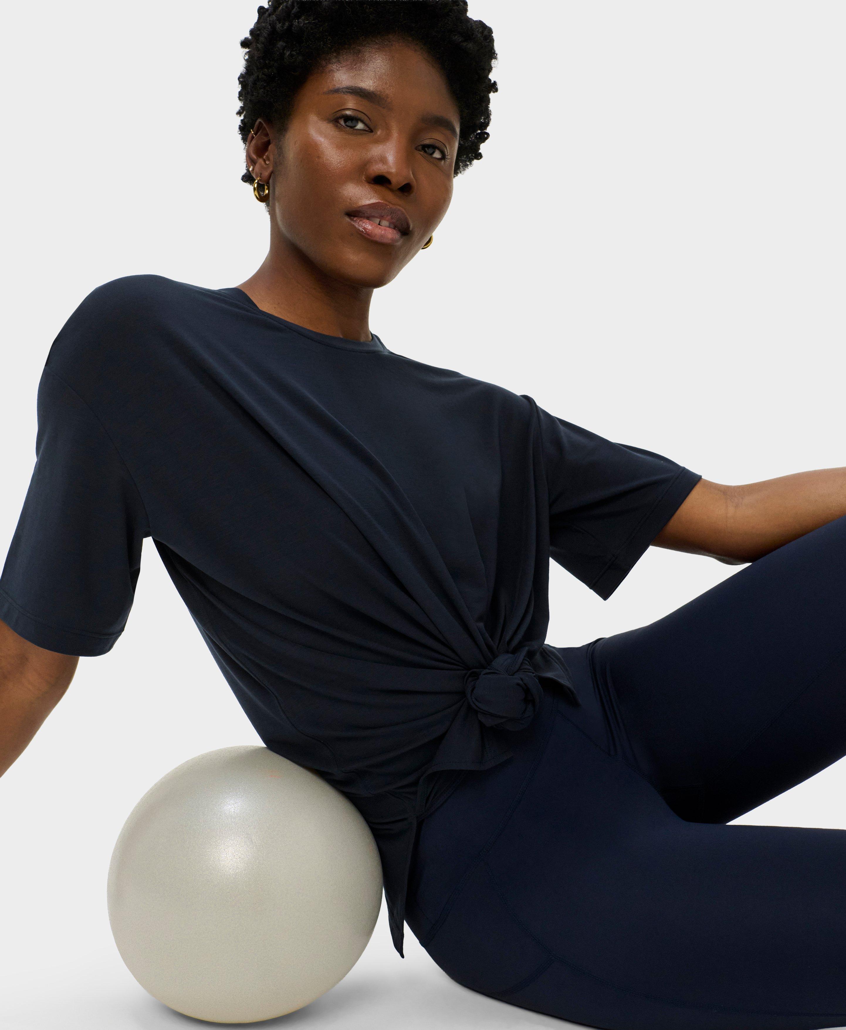 Soft Flow Studio Longline Tee - French Navy Blue
