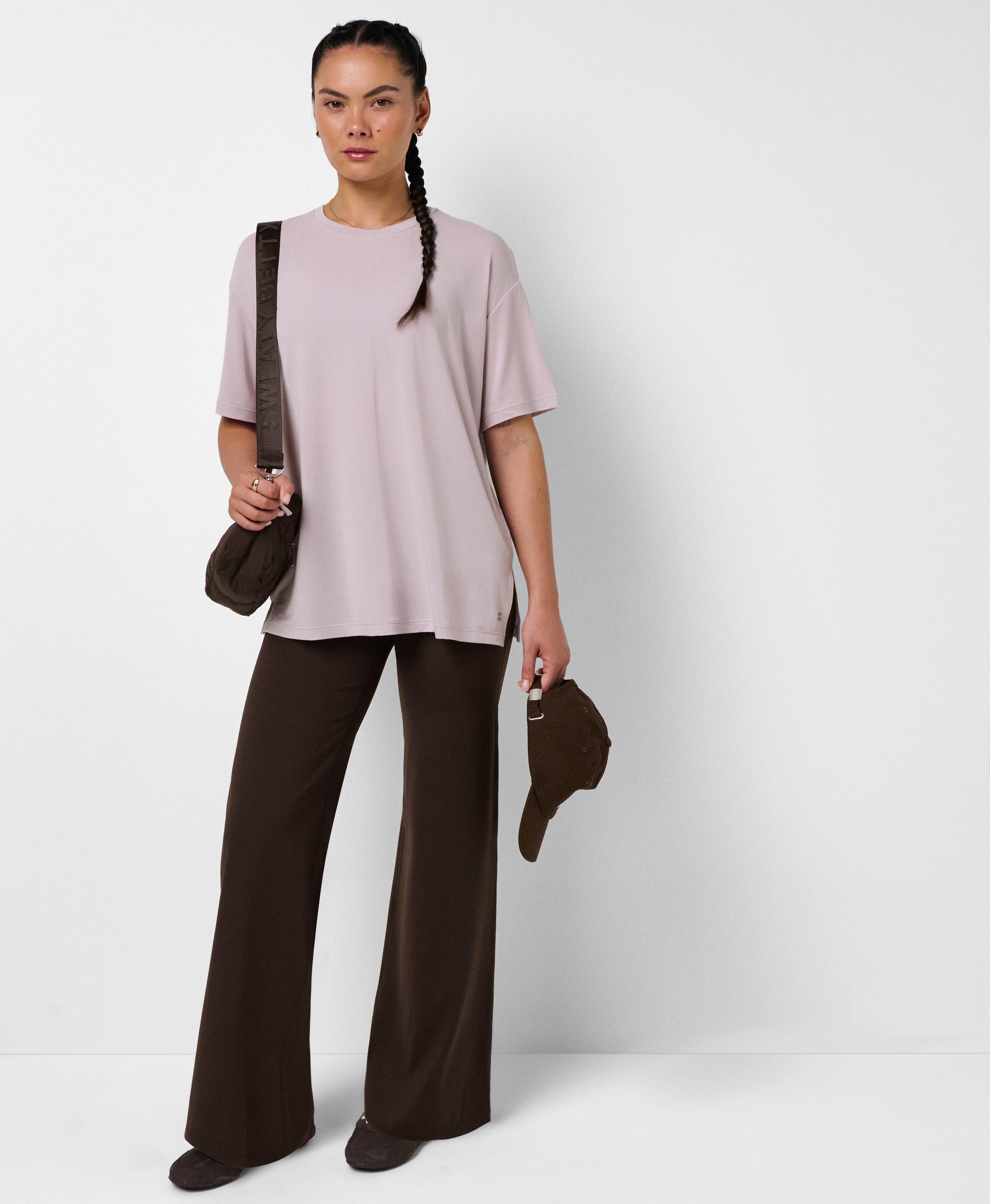Soft Flow Studio Longline Tee - Mauve Purple