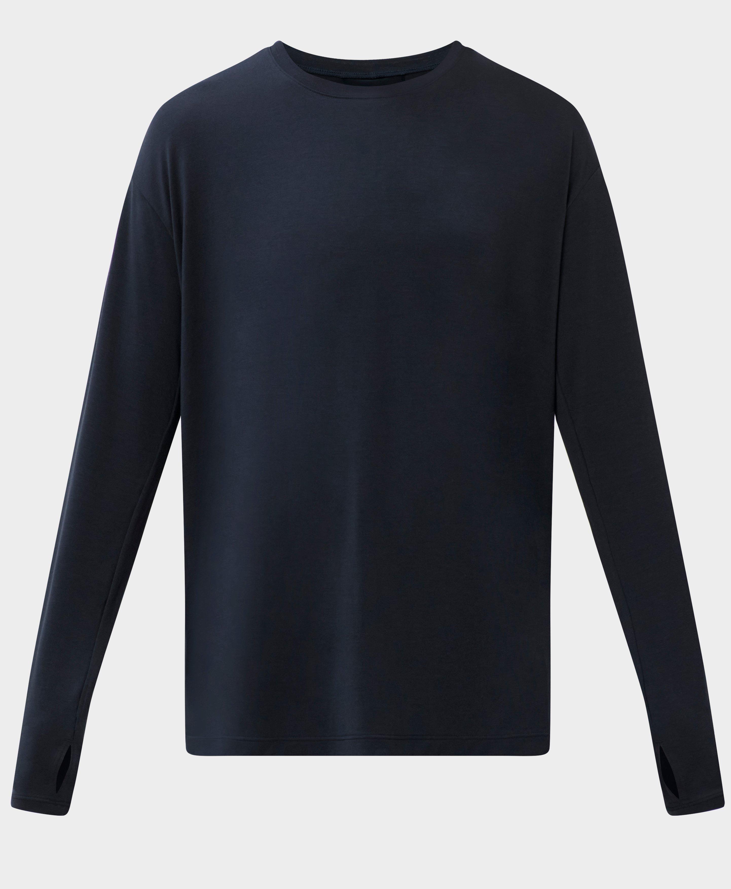 Soft Flow Studio Longline Long Sleeve Tee - French Navy Blue