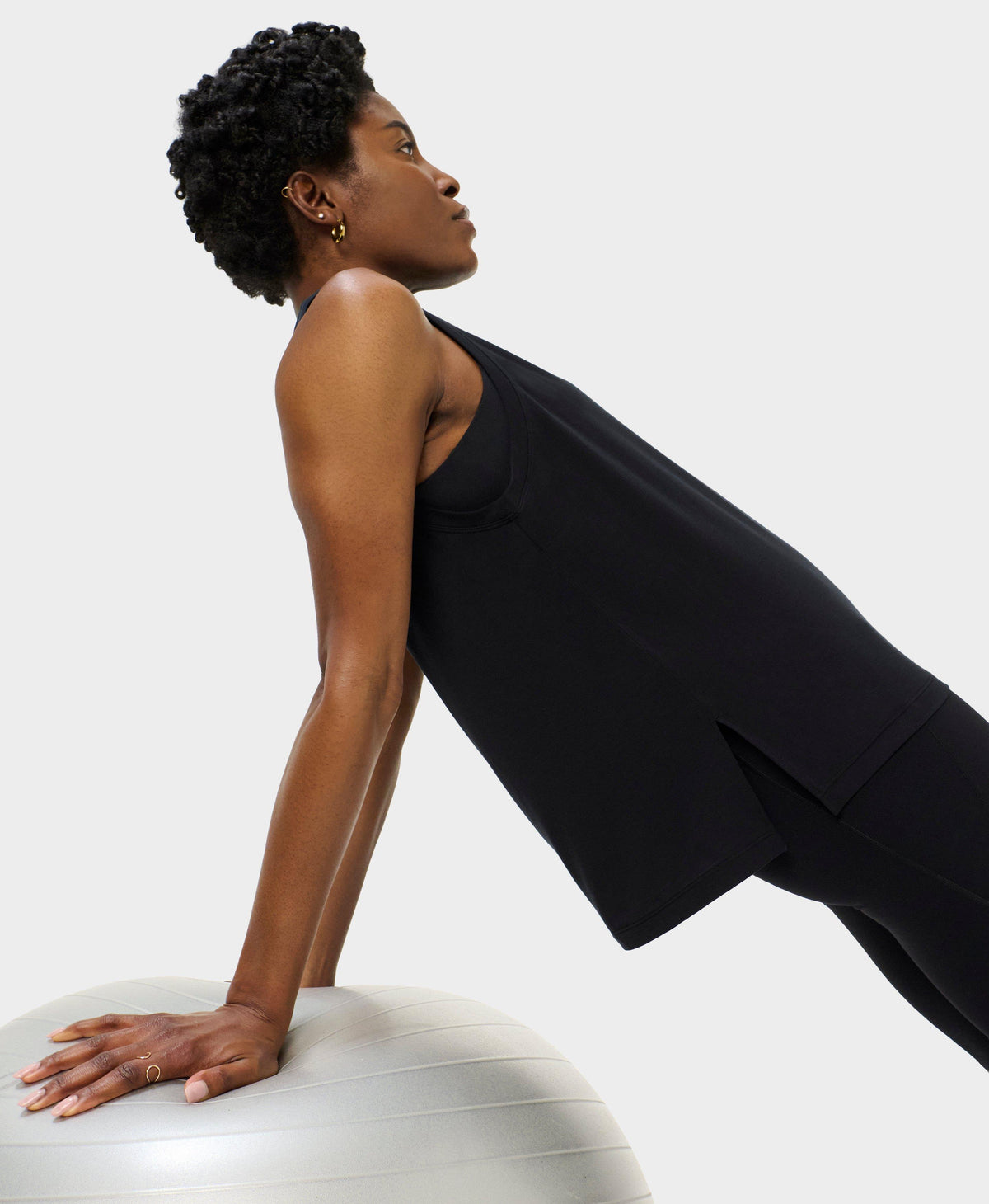 Soft Flow Studio Tank Top - Black