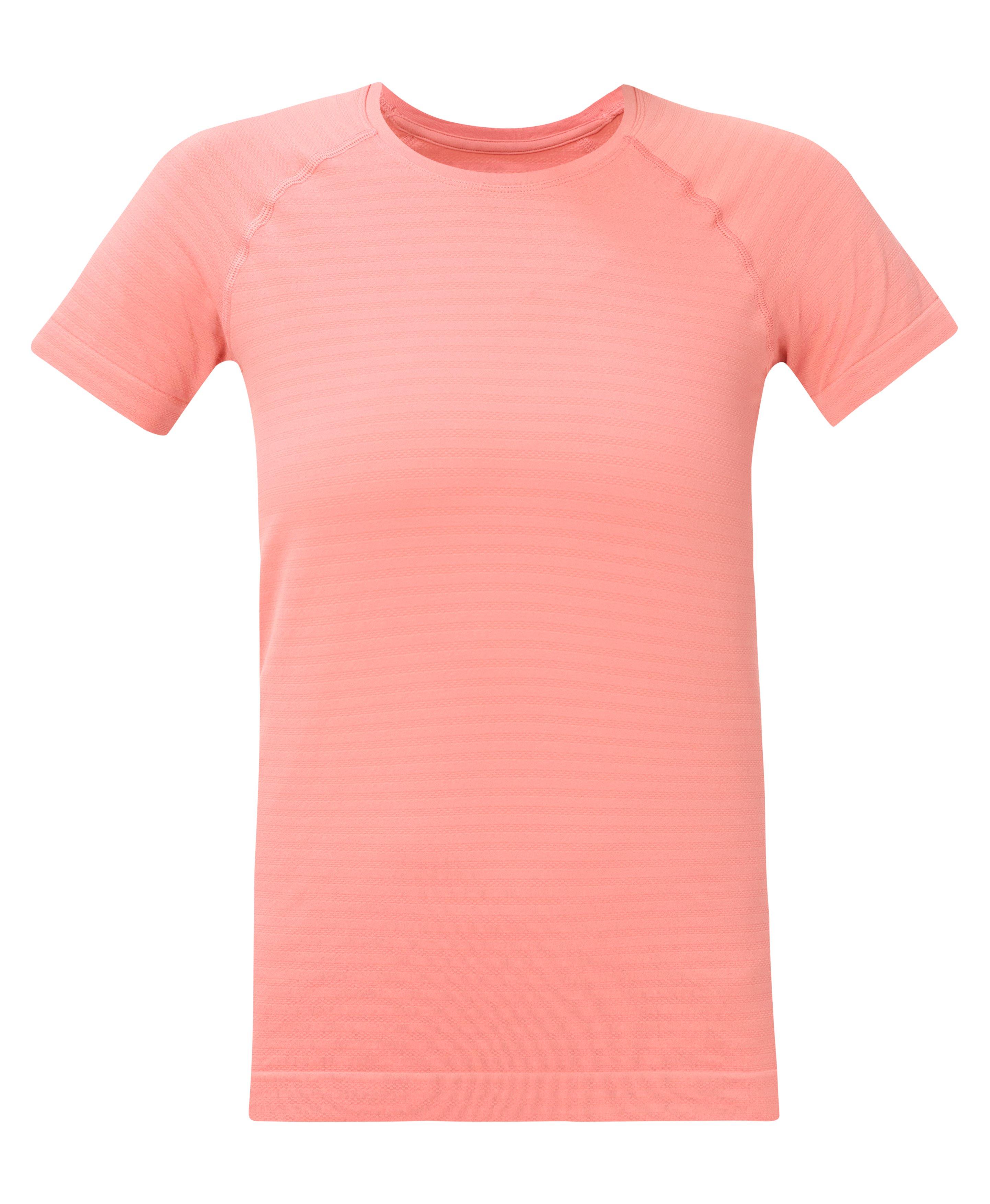 Athlete Textured Stripe Tee - Melrose Pink