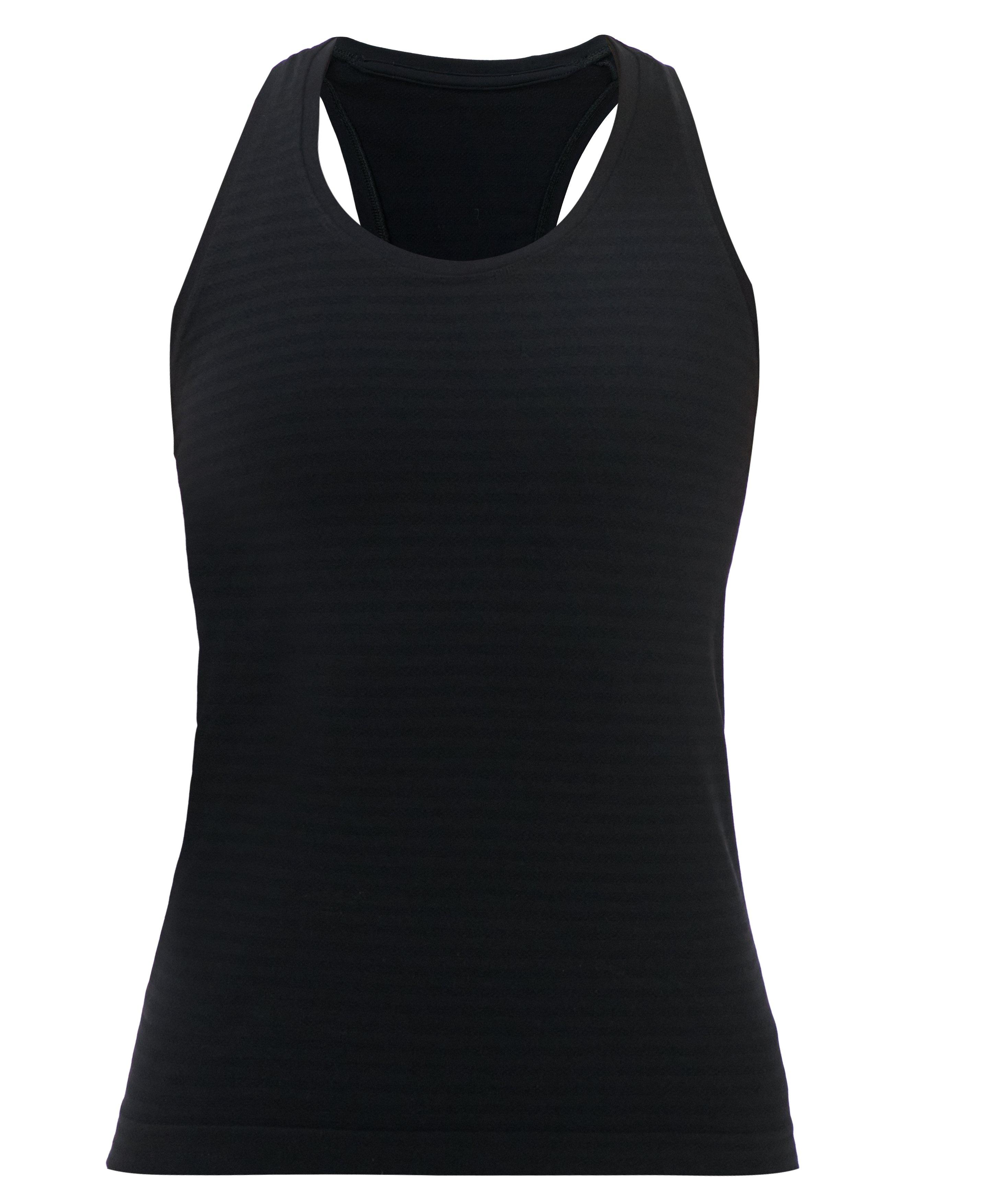 Athlete Textured Stripe Tank - Black