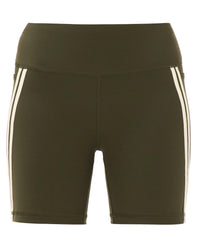 Power 6" Side Stripe Biker Shorts - Nori Green - 6" Inseam