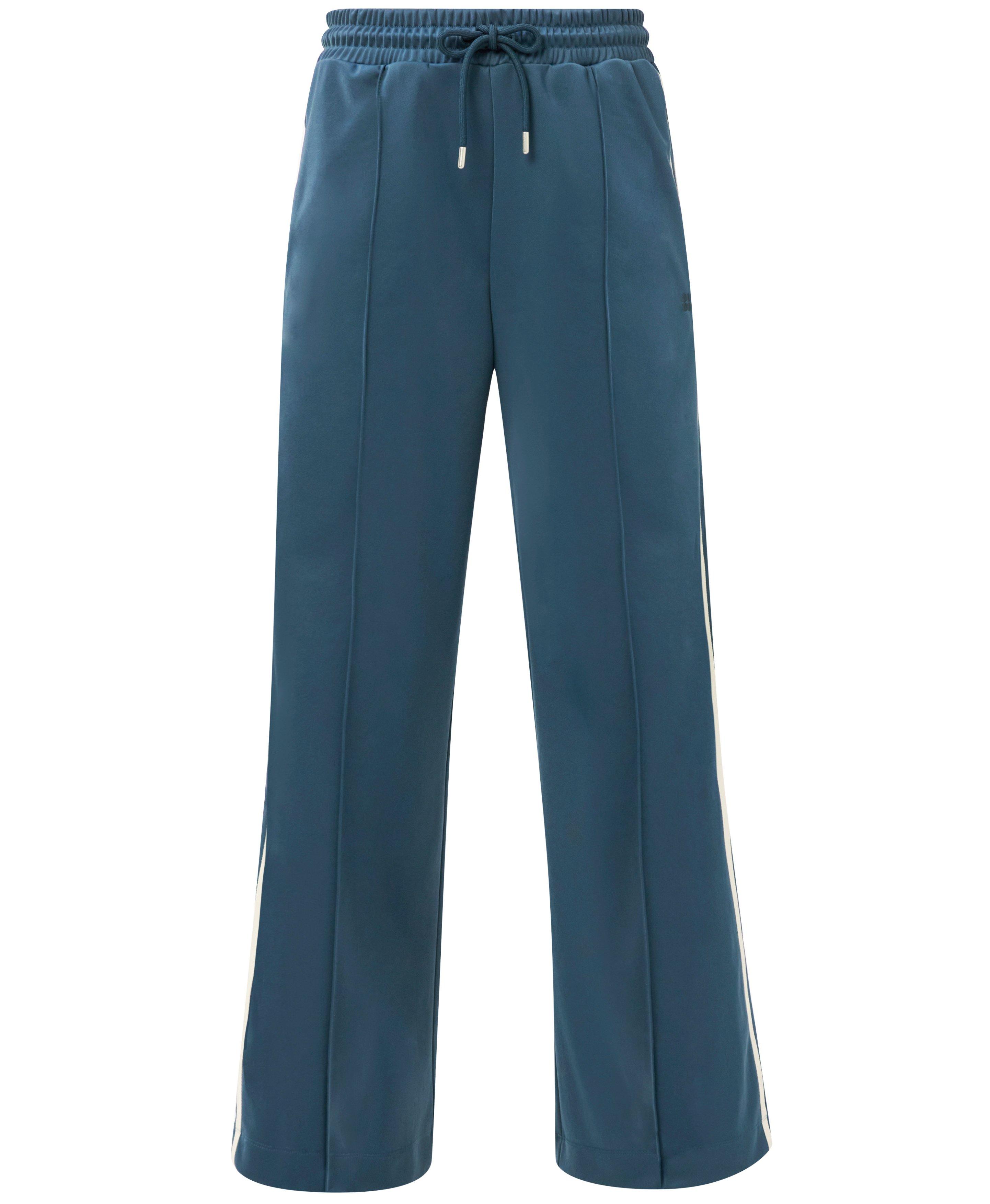 Revival Pintuck Side Stripe Wide Leg Pants - Indigo Blue