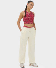 Power Crop Tank - Red Landmark Print