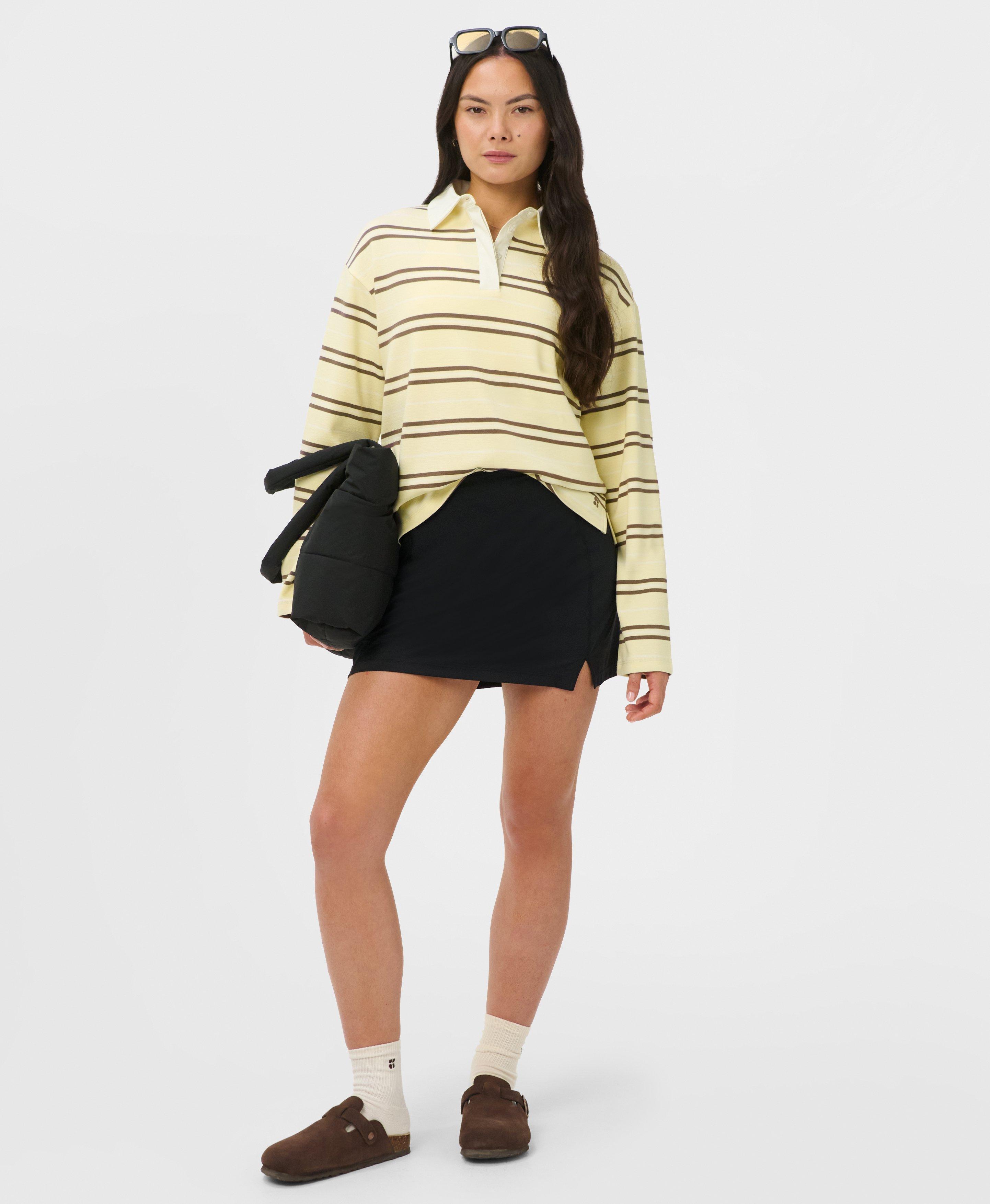 Rugby Shirt - ButterscotchYellow TaupeBrown Small Stripe