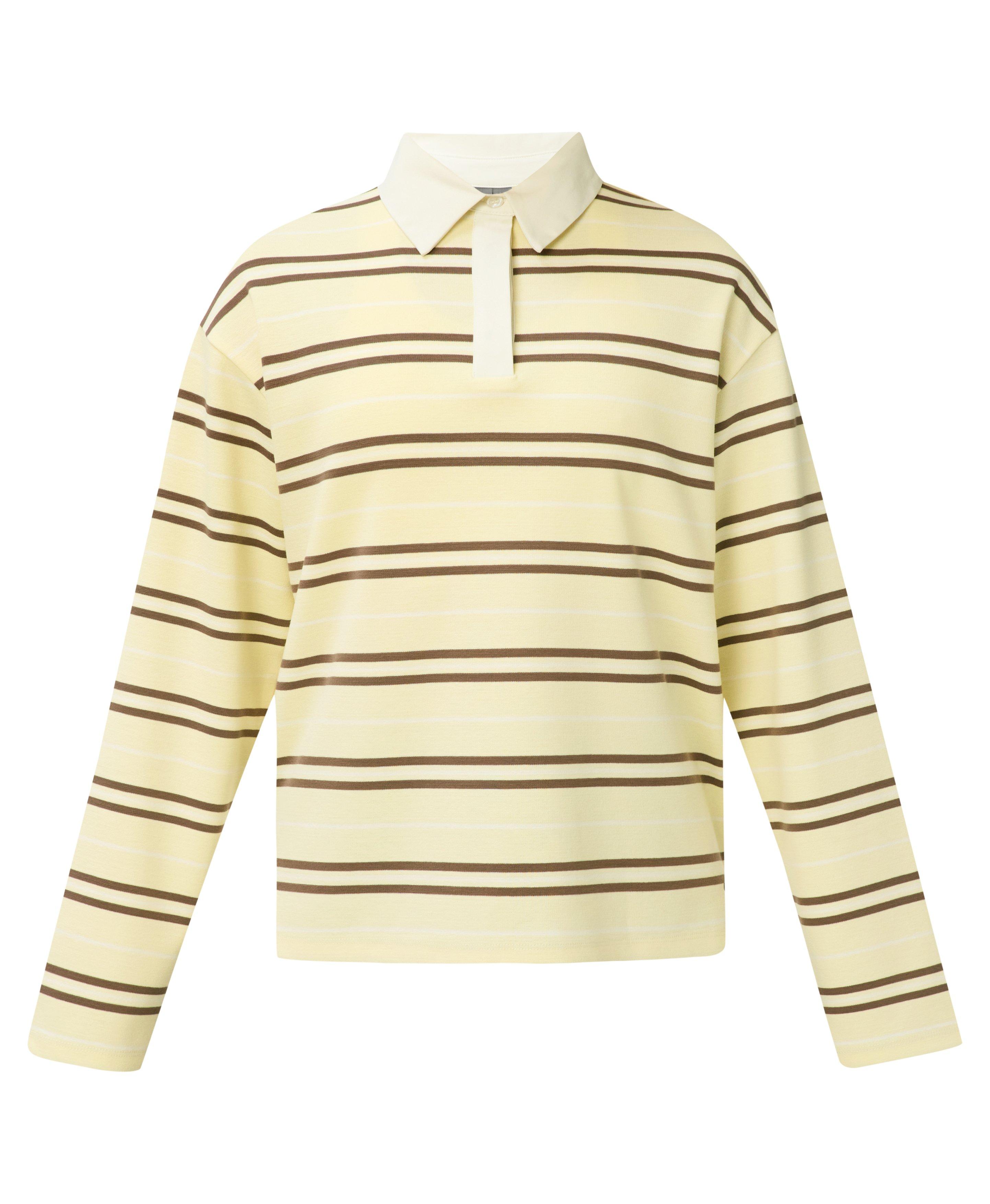 Rugby Shirt - ButterscotchYellow TaupeBrown Small Stripe