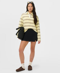 Rugby Shirt - ButterscotchYellow TaupeBrown Small Stripe
