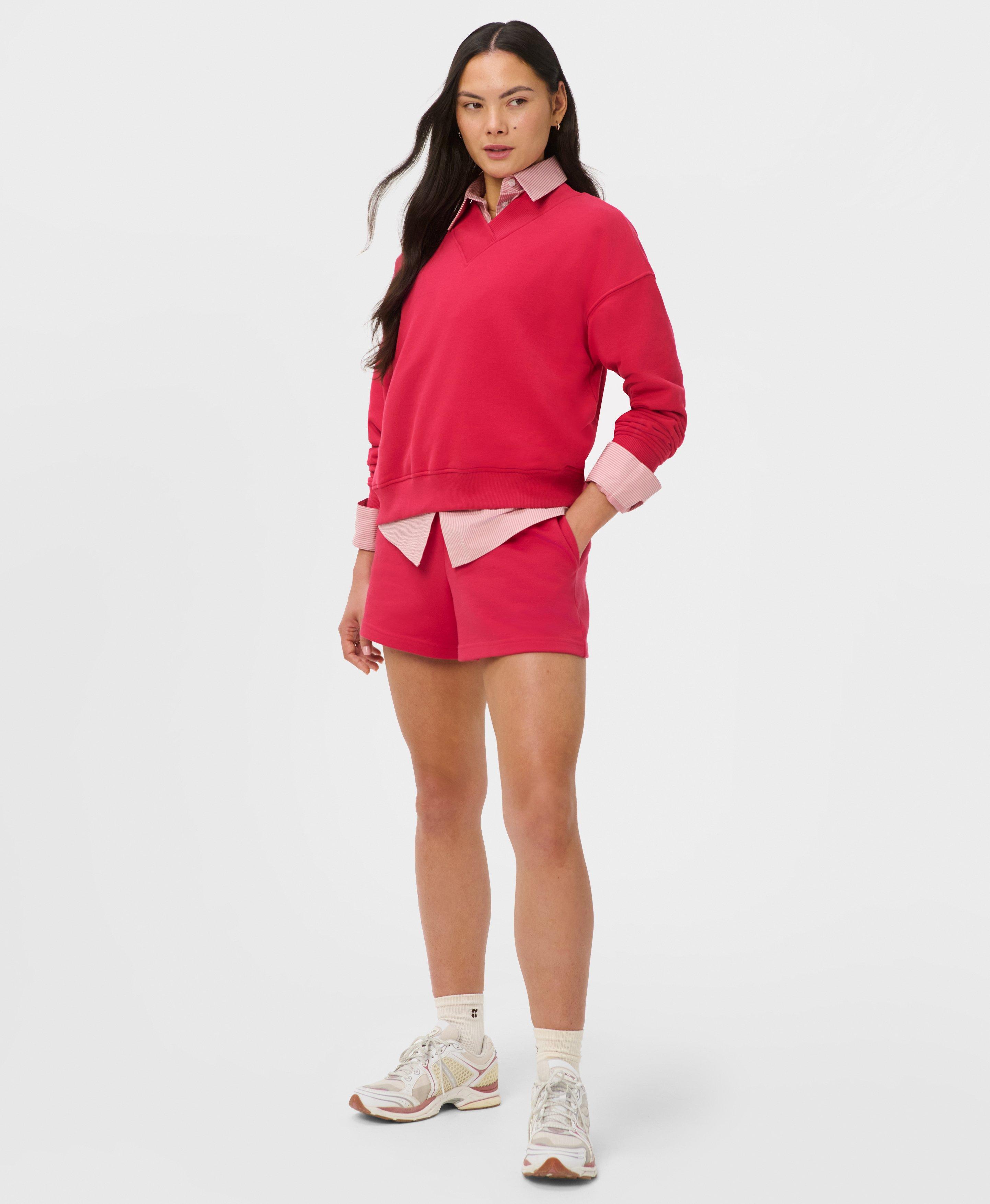 Restore Soft Touch V-Neck Sweatshirt - Crimson Red