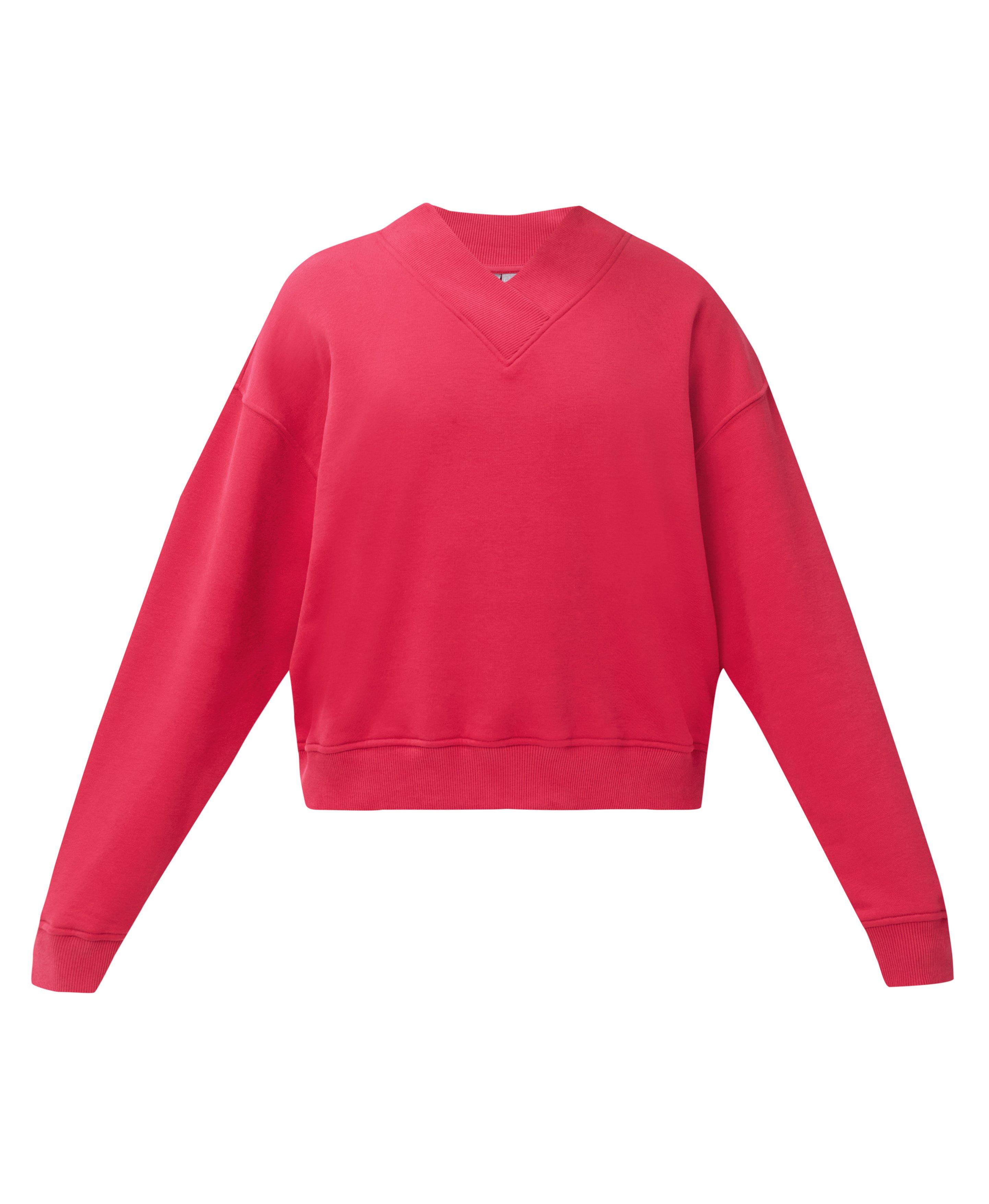 Restore Soft Touch V-Neck Sweatshirt - Crimson Red