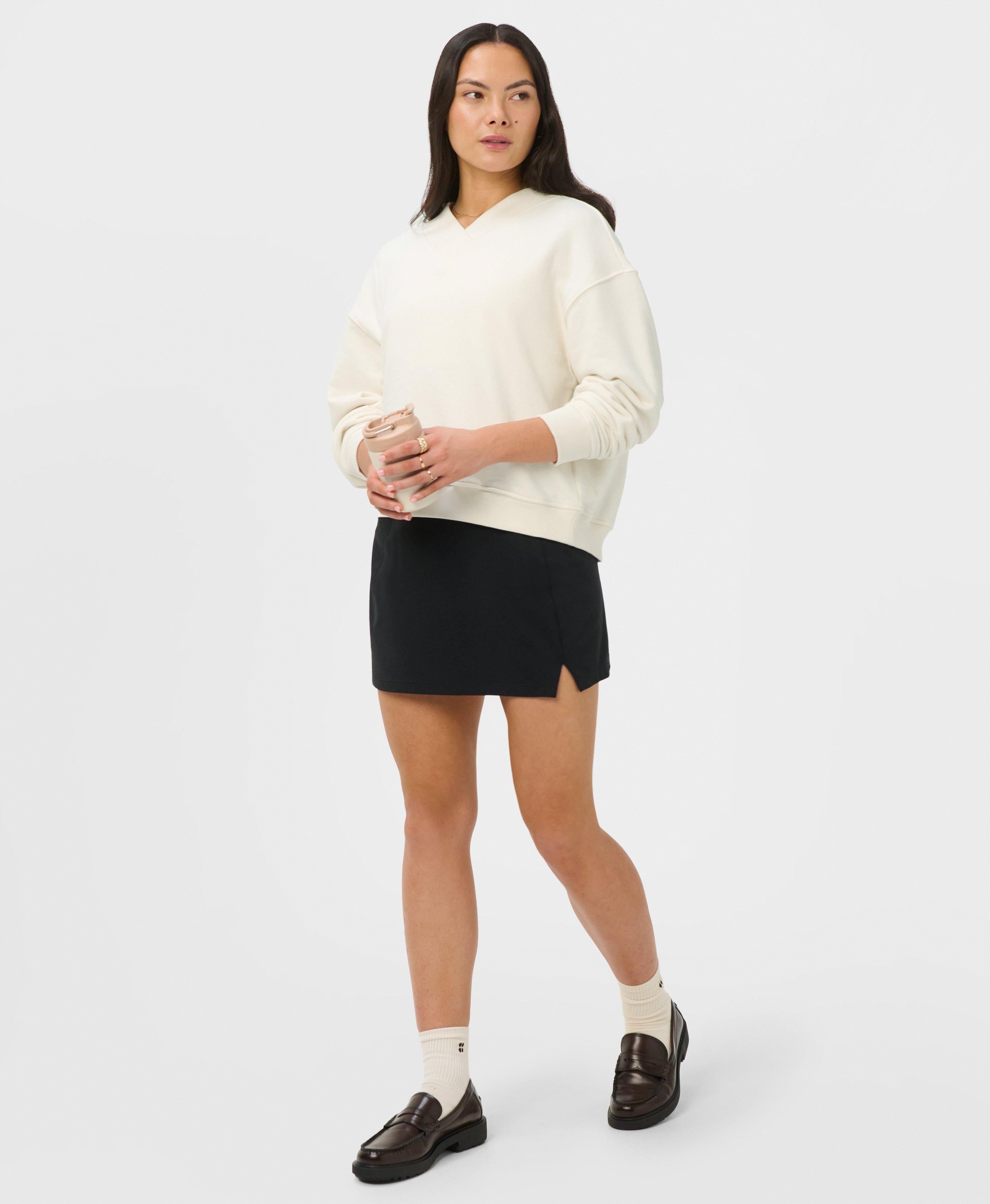 Restore Soft Touch V-Neck Sweatshirt - Dove White