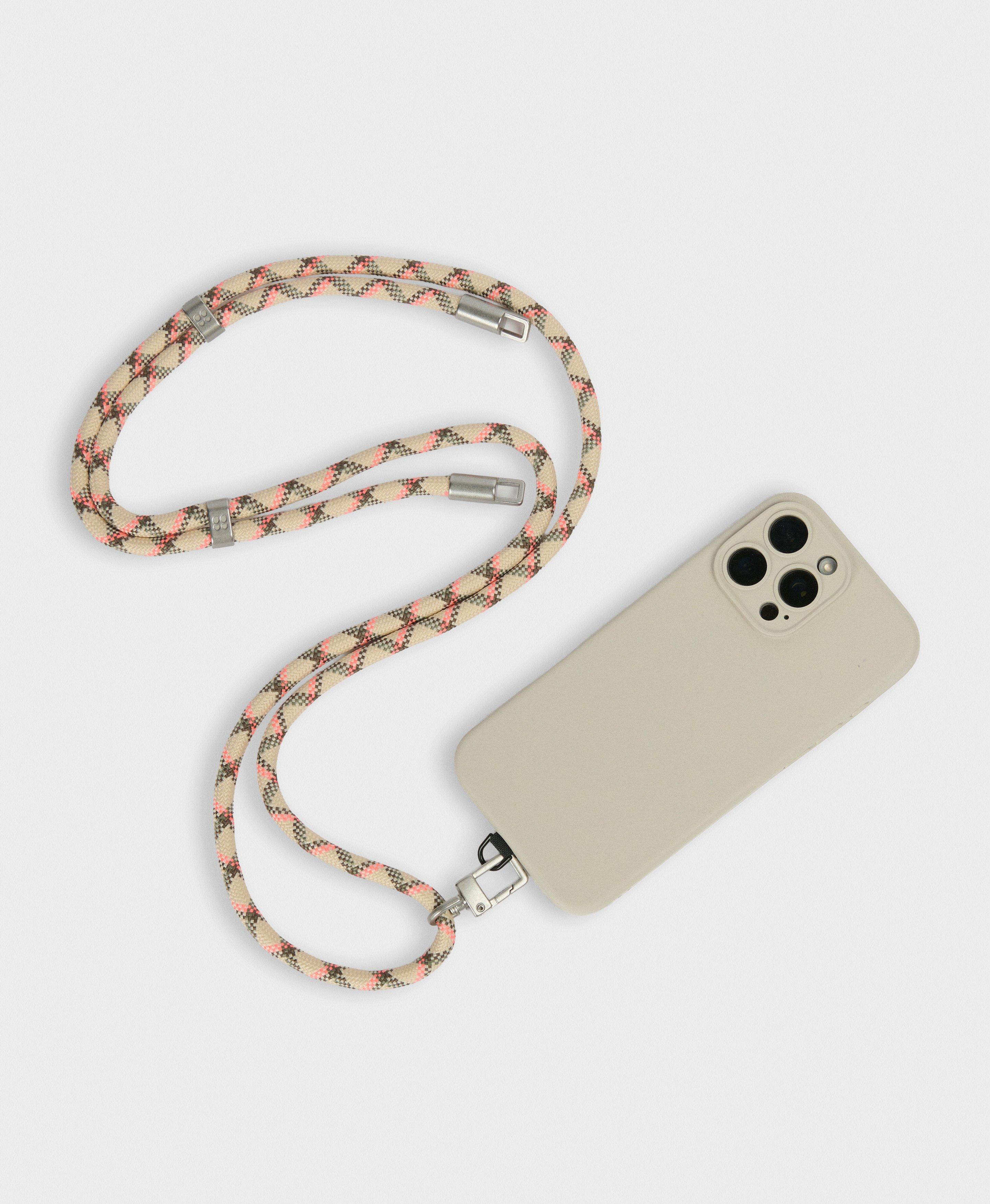 Sweaty Betty Phone Strap - Bracken Green Melon Pink