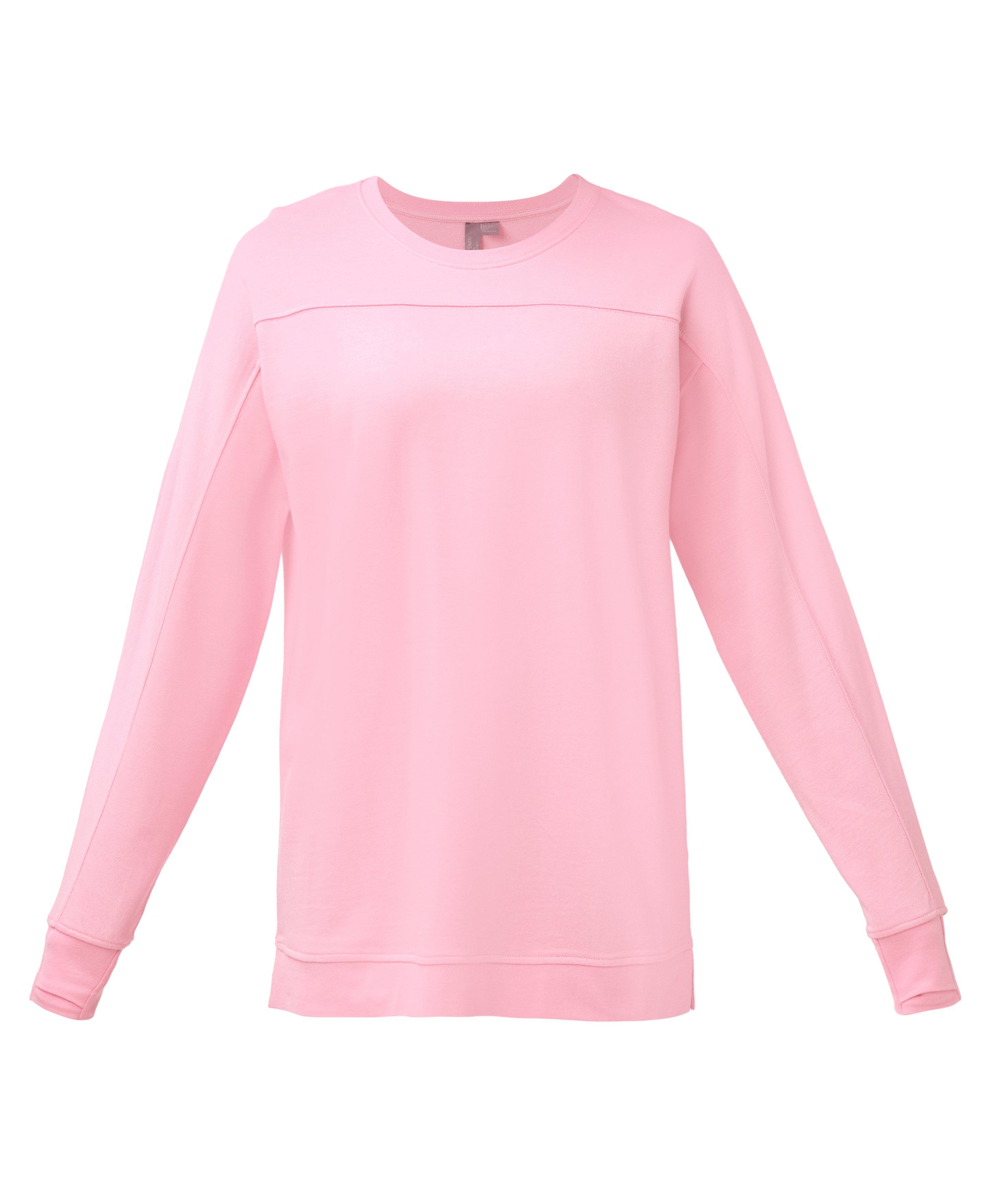 After Class Seam Detail Longline Sweatshirt - Deco Pink
