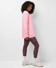 After Class Seam Detail Longline Sweatshirt - Deco Pink