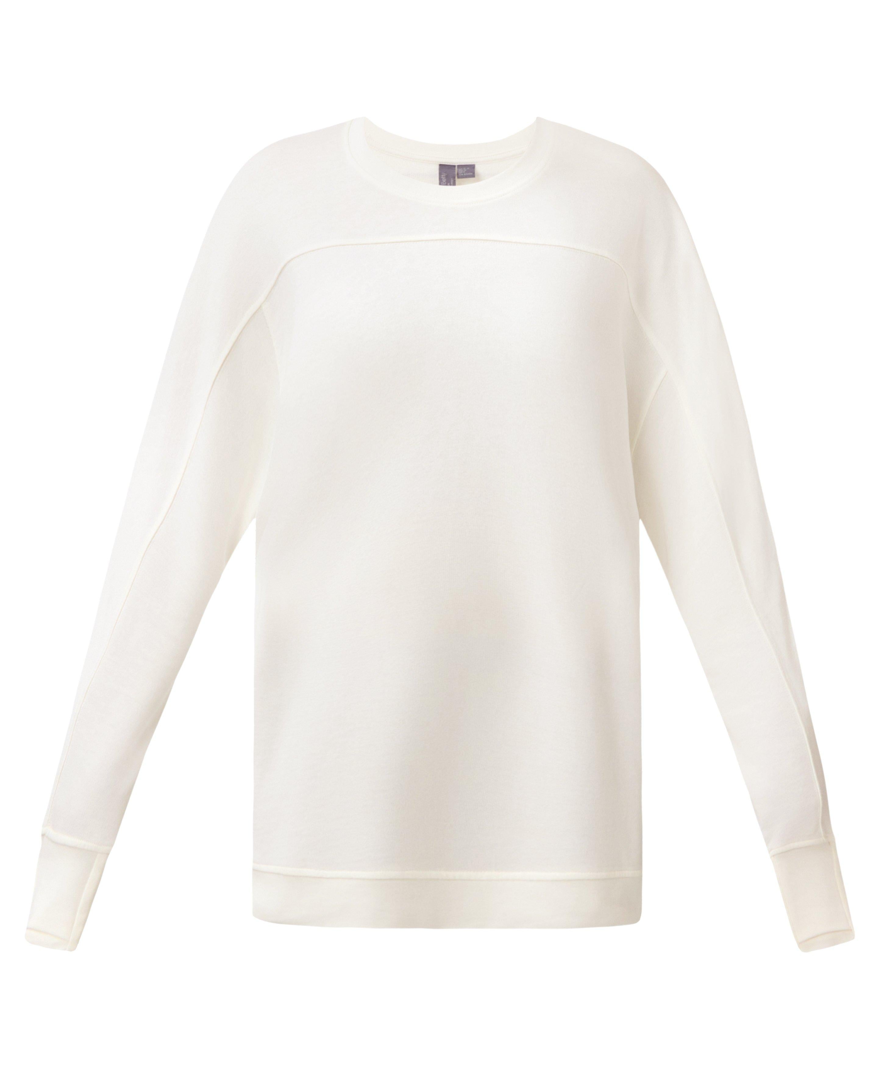 After Class Seam Detail Longline Sweatshirt - Lily White