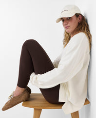After Class Seam Detail Longline Sweatshirt - Lily White
