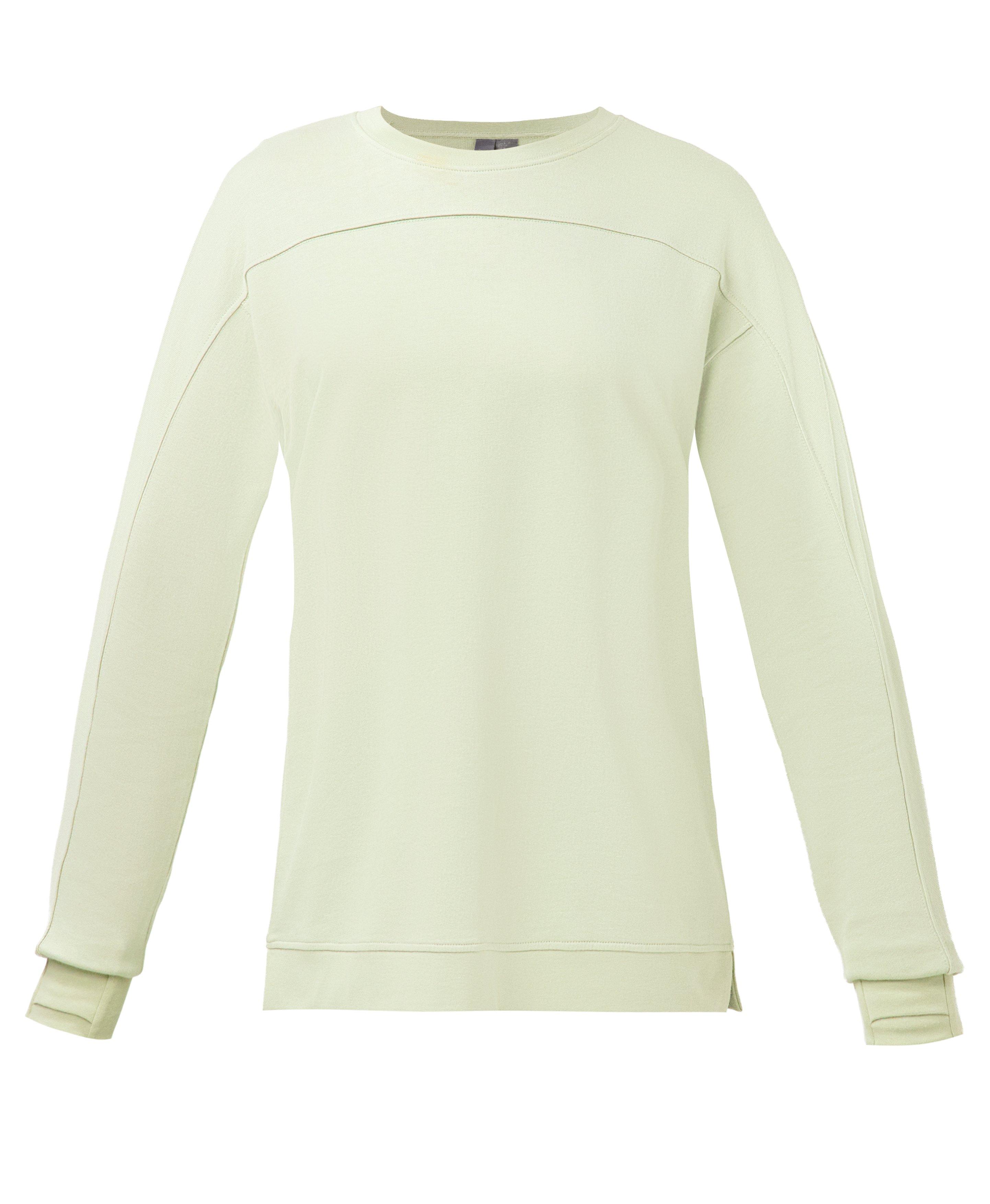 After Class Seam Detail Longline Sweatshirt - Pastel Green