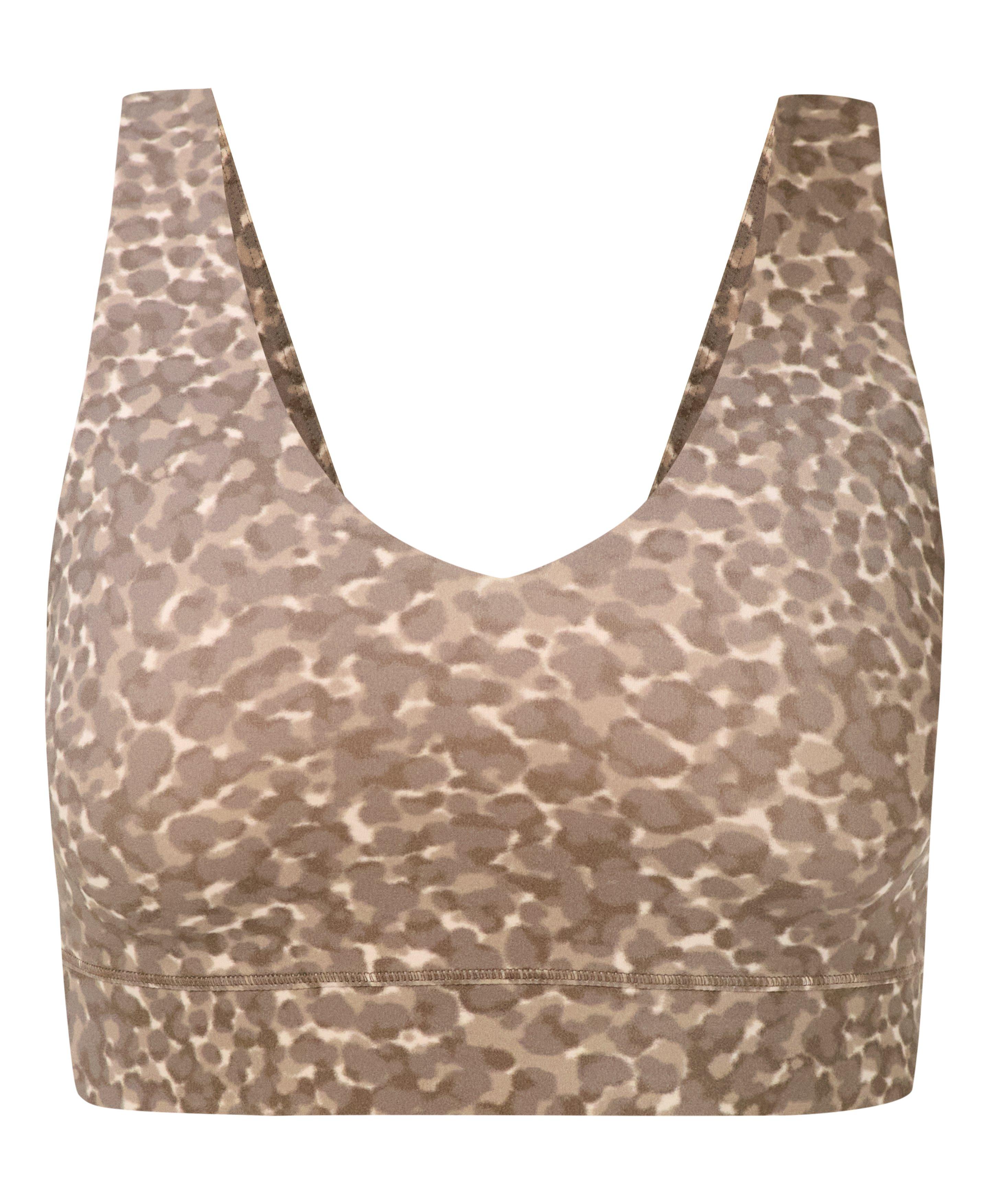 Ultimate Studio Yoga Voop Bra - Beige Offbeat Animal Print