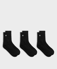Essentials Crew Socks 3 Pack - Black