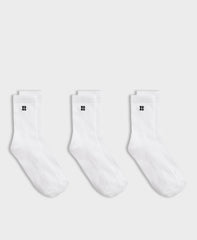 Essentials Crew Socks 3 Pack - White