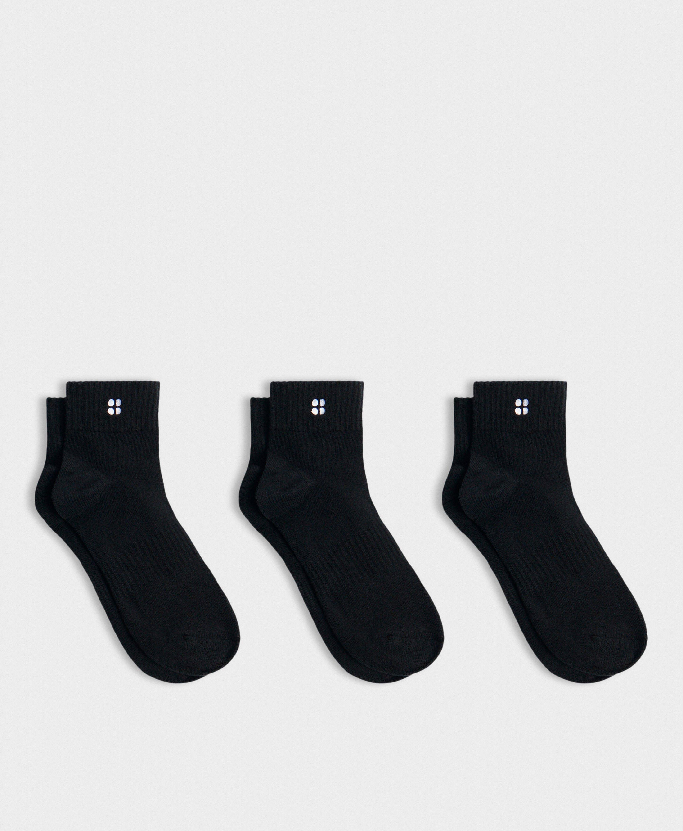 Essentials Mini Crew Socks 3 Pack - Black