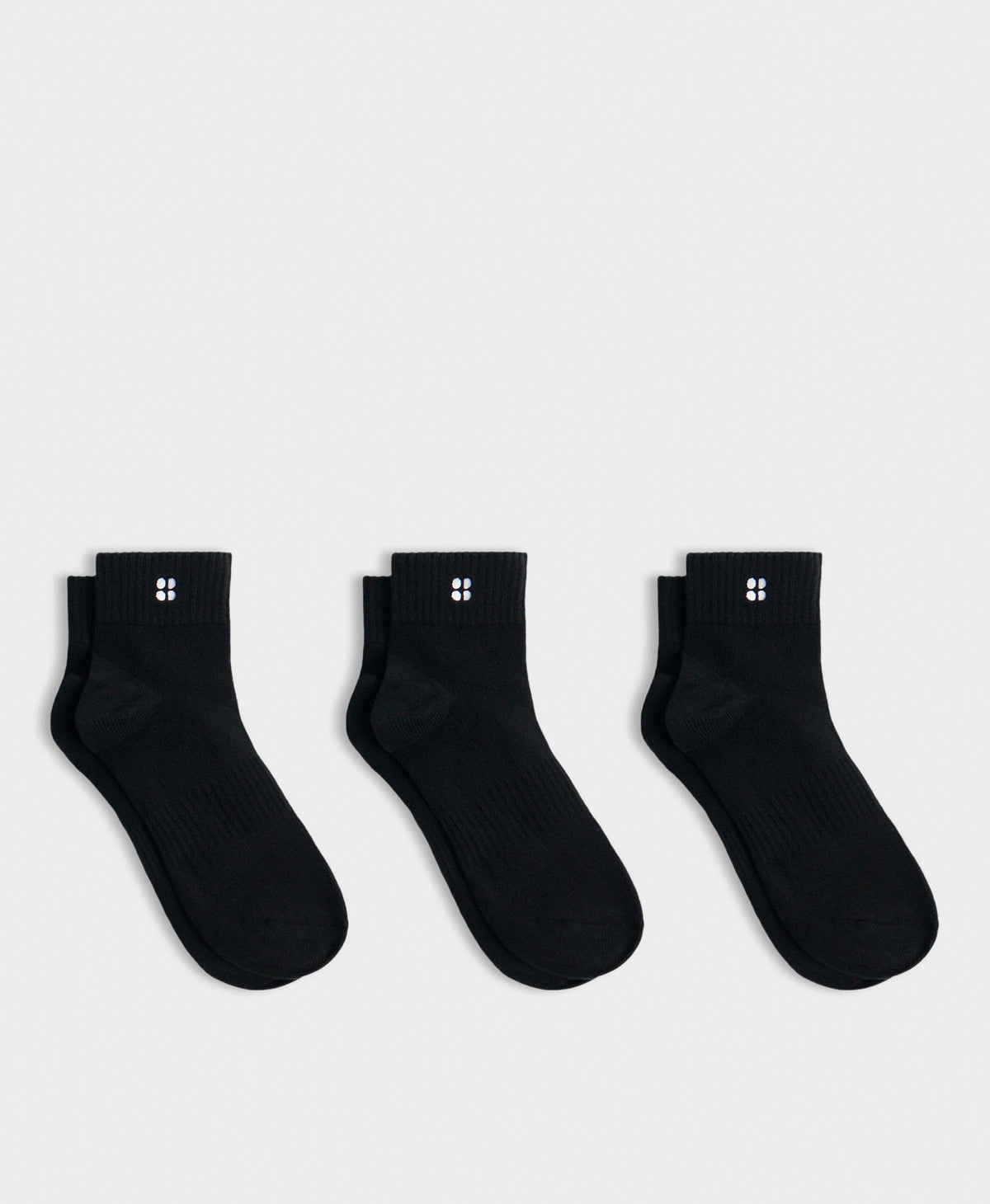Essentials Mini Crew Socks 3 Pack - Black